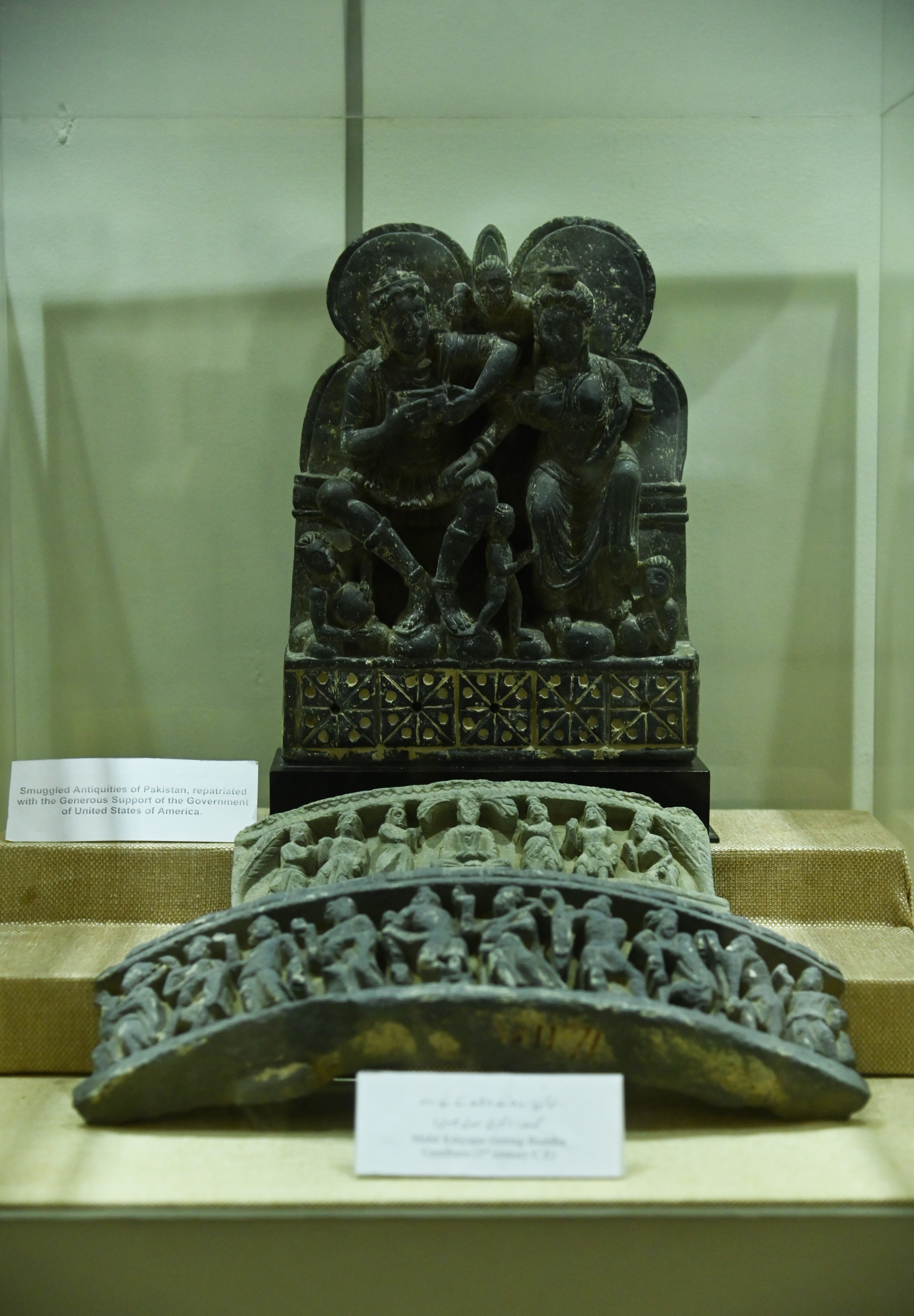 The Smuggled Antiques of Pakistan displayed at the Sir Syed Memorial Museum, symbolizing the ancient Gandhara Culture