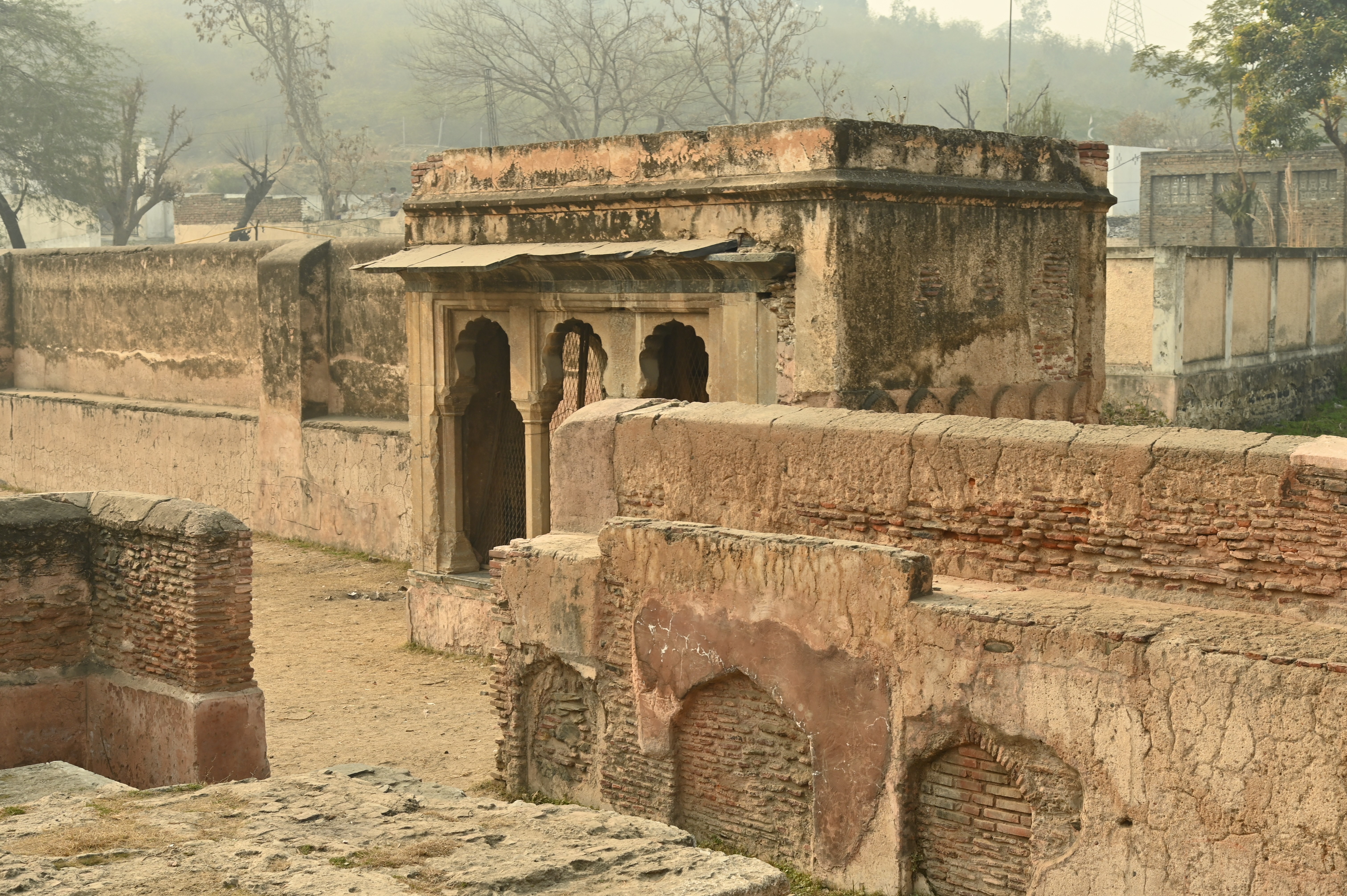 The remains of Behram ki Baradari, built by Behram Khan in 1681  and situated at the ridge of mountains on the southern side of G.T. Road near Attock Khurd