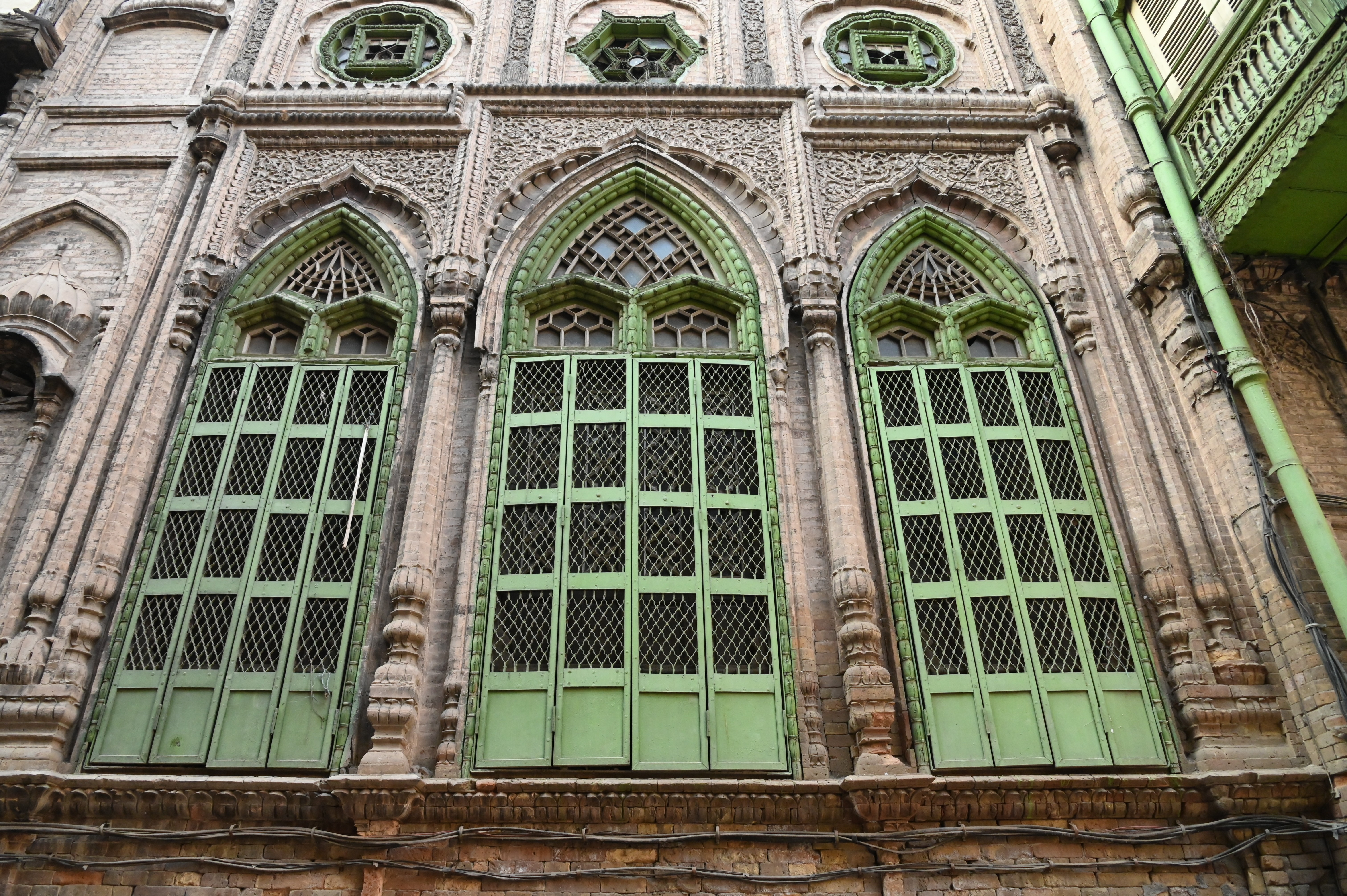 The beautiful ancient style windows in interior Peshawar