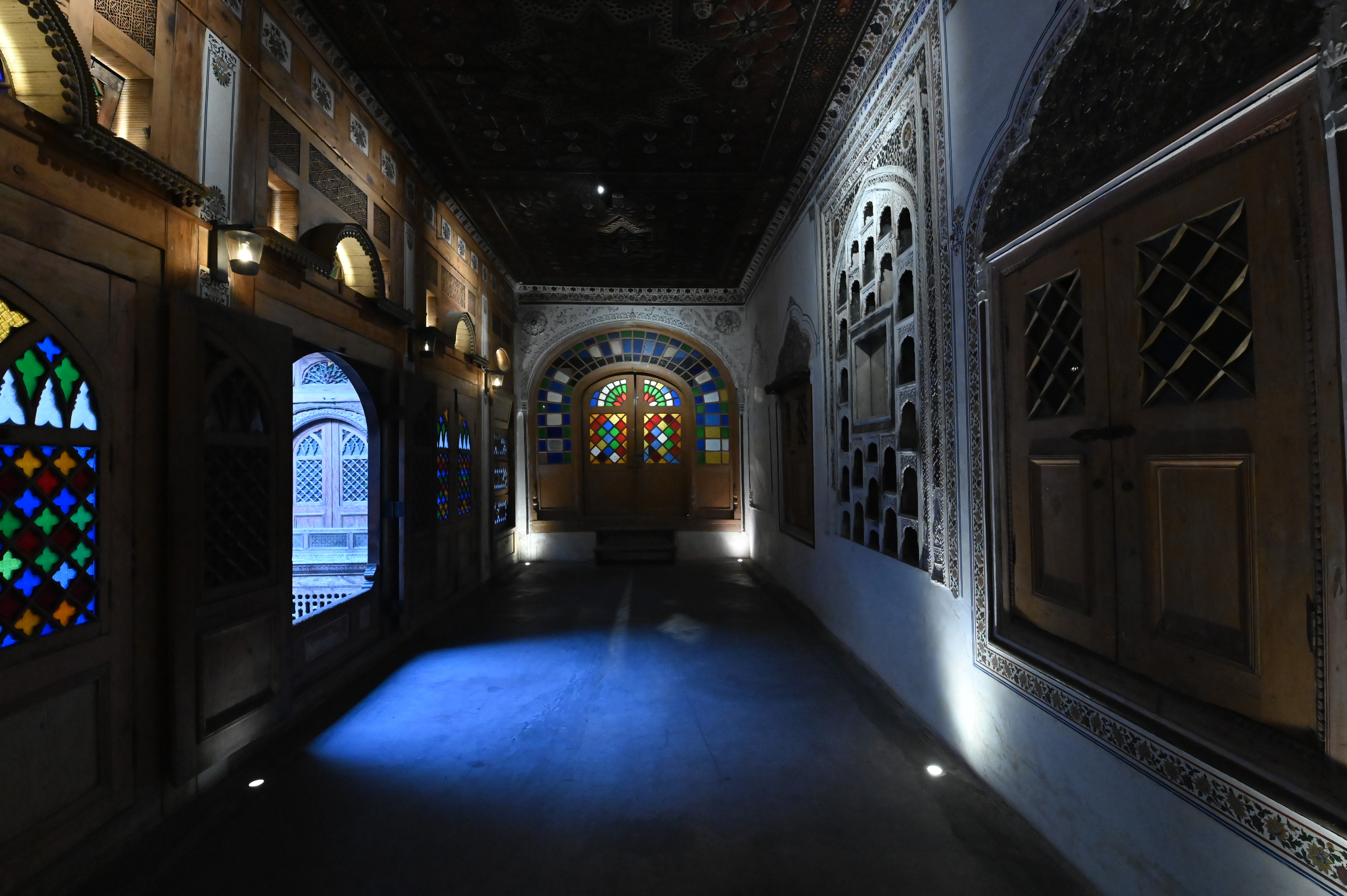 The magnificent interior view of Sethi House that is a historical building of the British era and had a unique architectural value