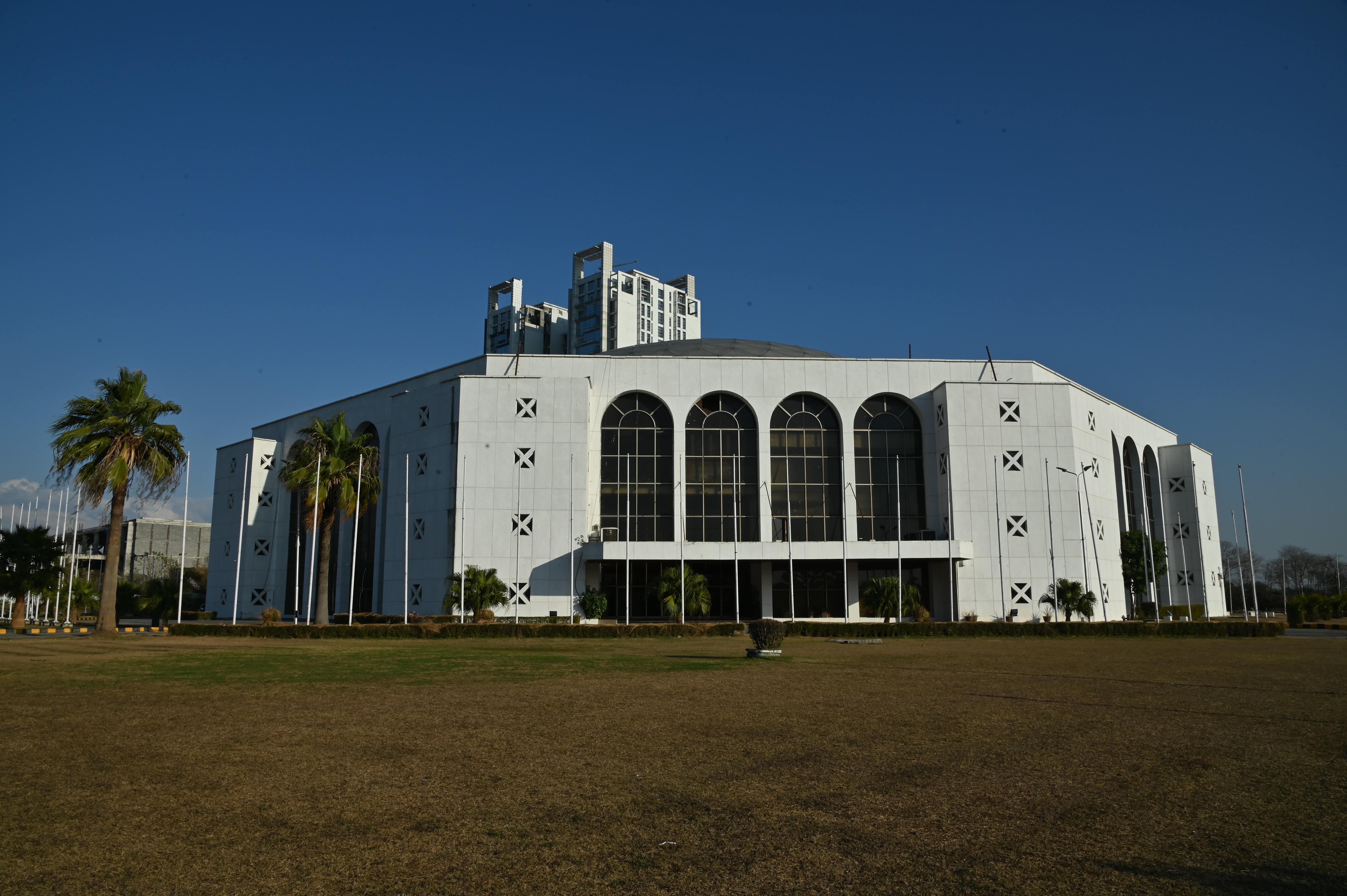 Jinnah Convention Centre, named after Muhammad Ali Jinnah and currently managed by the Capital Development Authority