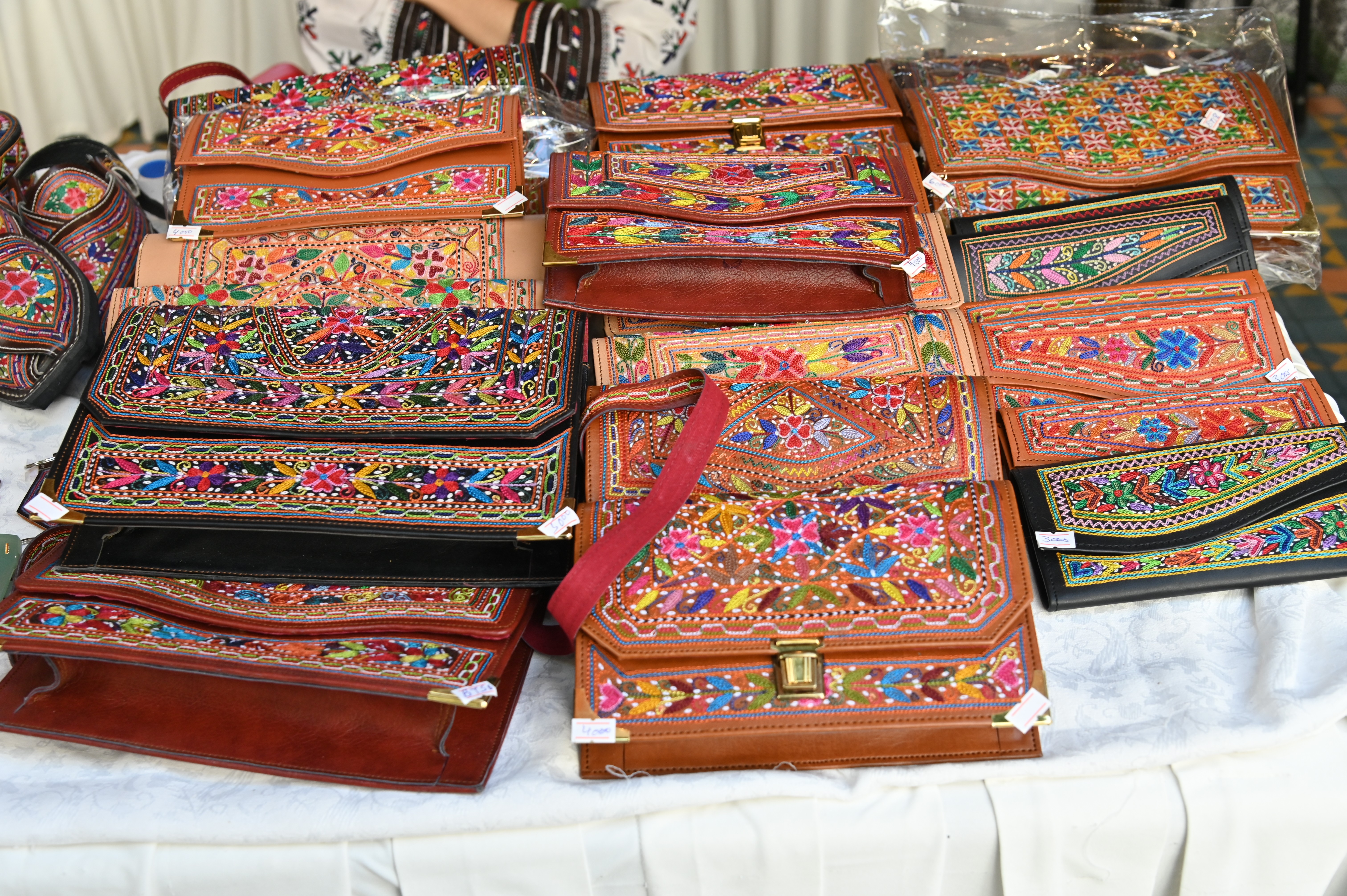 The collection of Embroidered purses