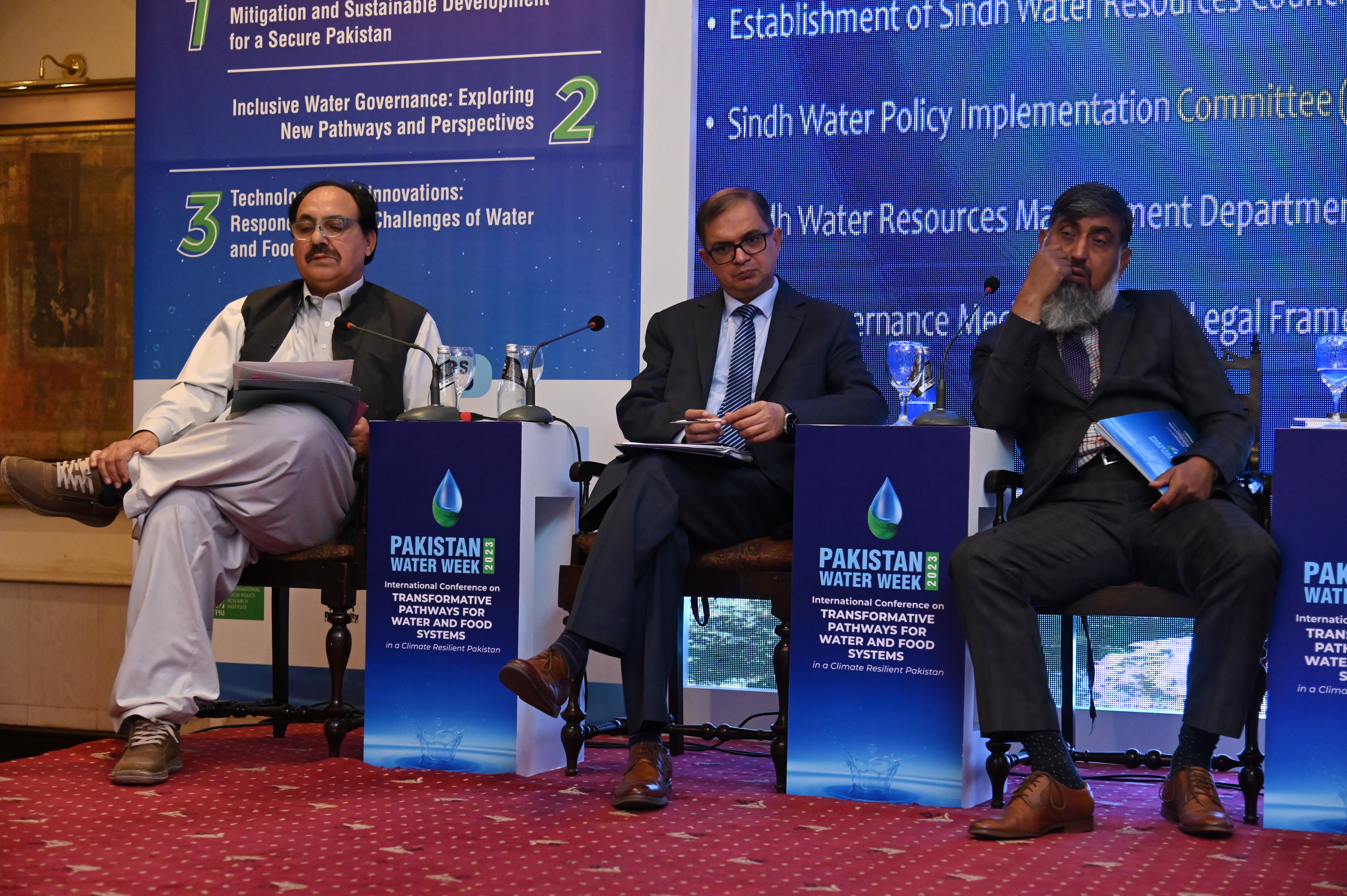 the penal discussion at an International Conference & National Workshop on "PAKISTAN WATER WEEK 2023:TRANSFORMATIVE PATHWAYS FOR WATER AND FOOD SYSTEM"