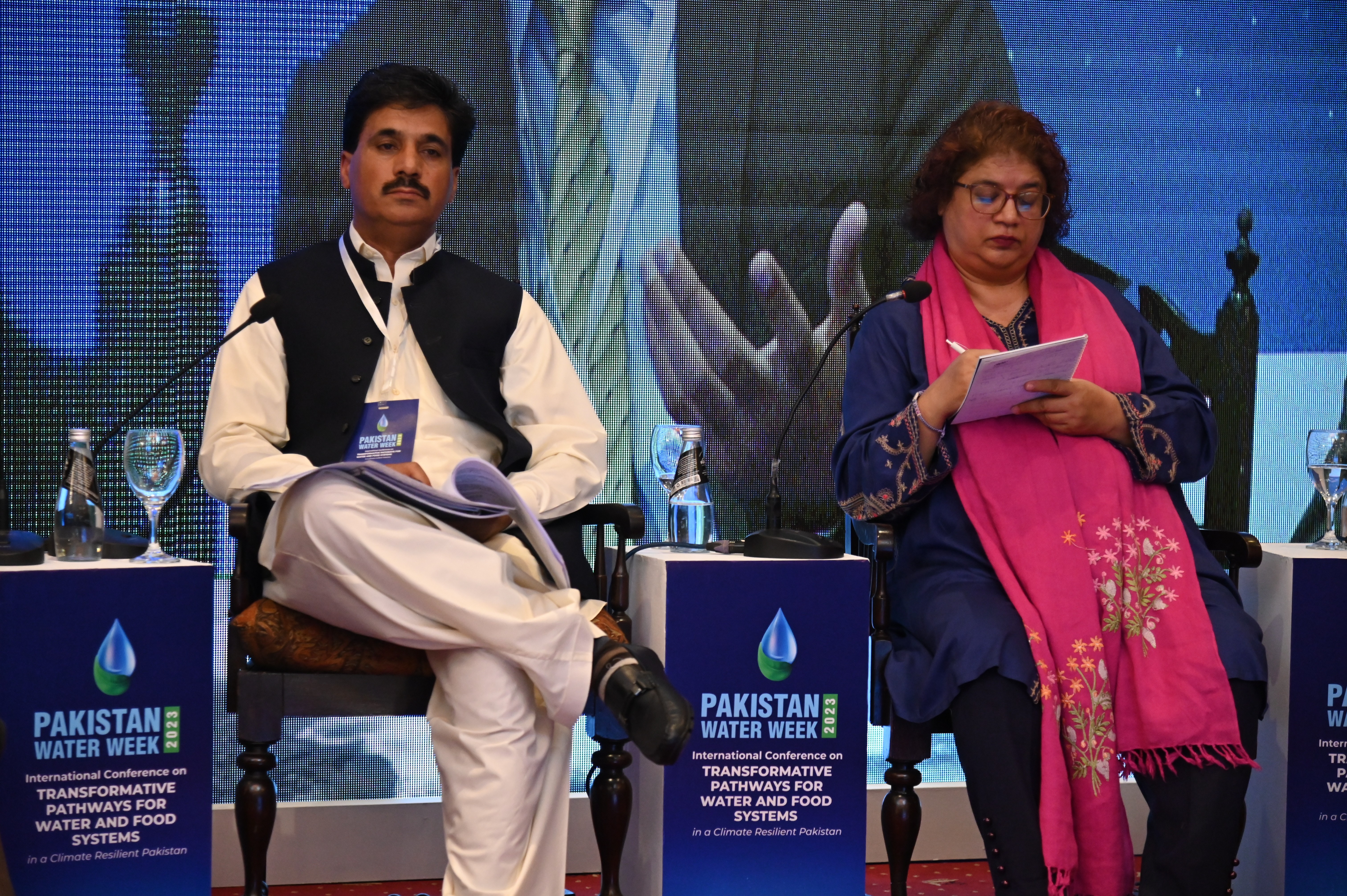 the penal discussion at an International Conference & National Workshop on "PAKISTAN WATER WEEK 2023:TRANSFORMATIVE PATHWAYS FOR WATER AND FOOD SYSTEM"