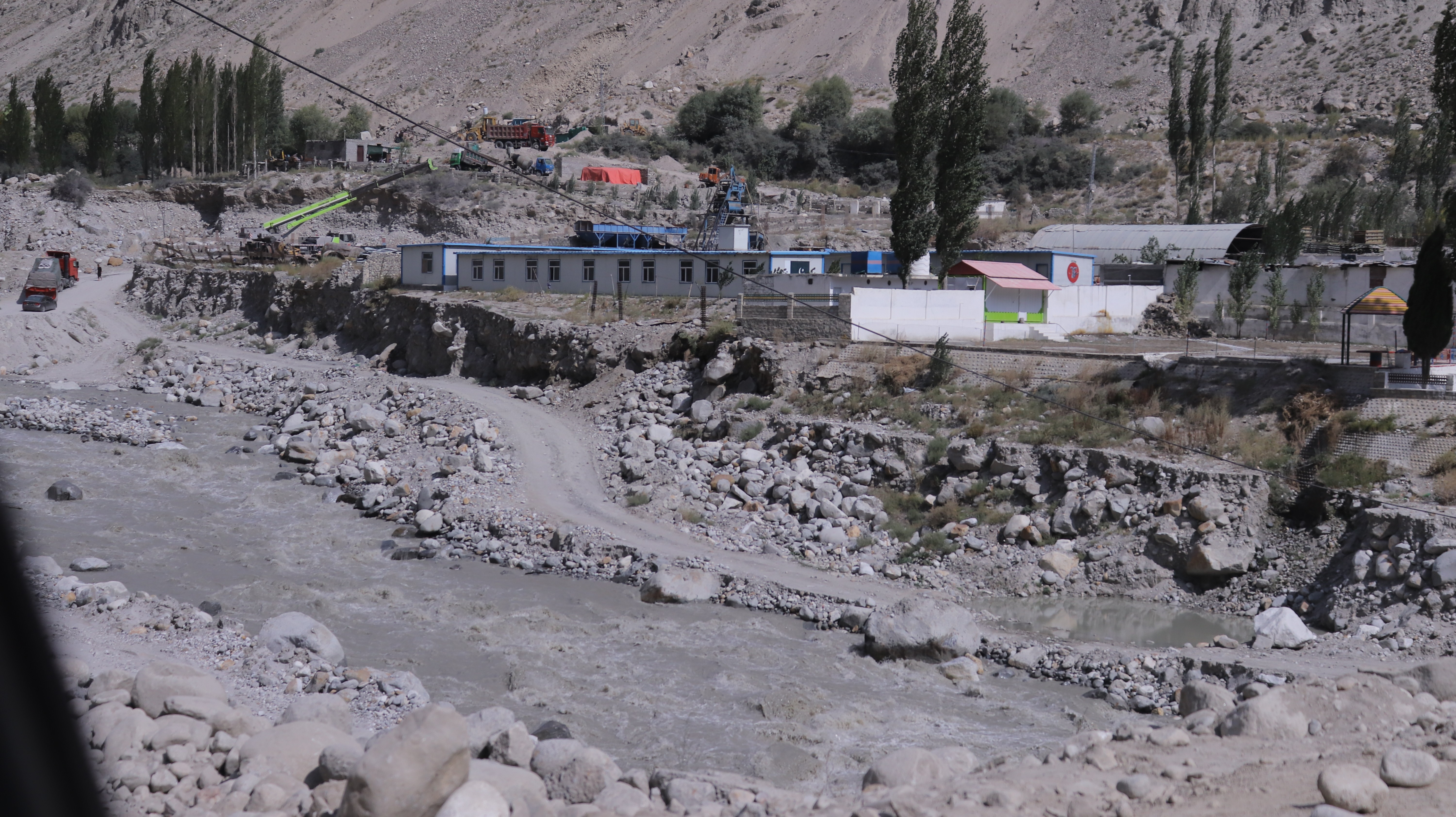 Machienary deployed by FWO (Frontier Works Organization)  in Hunza