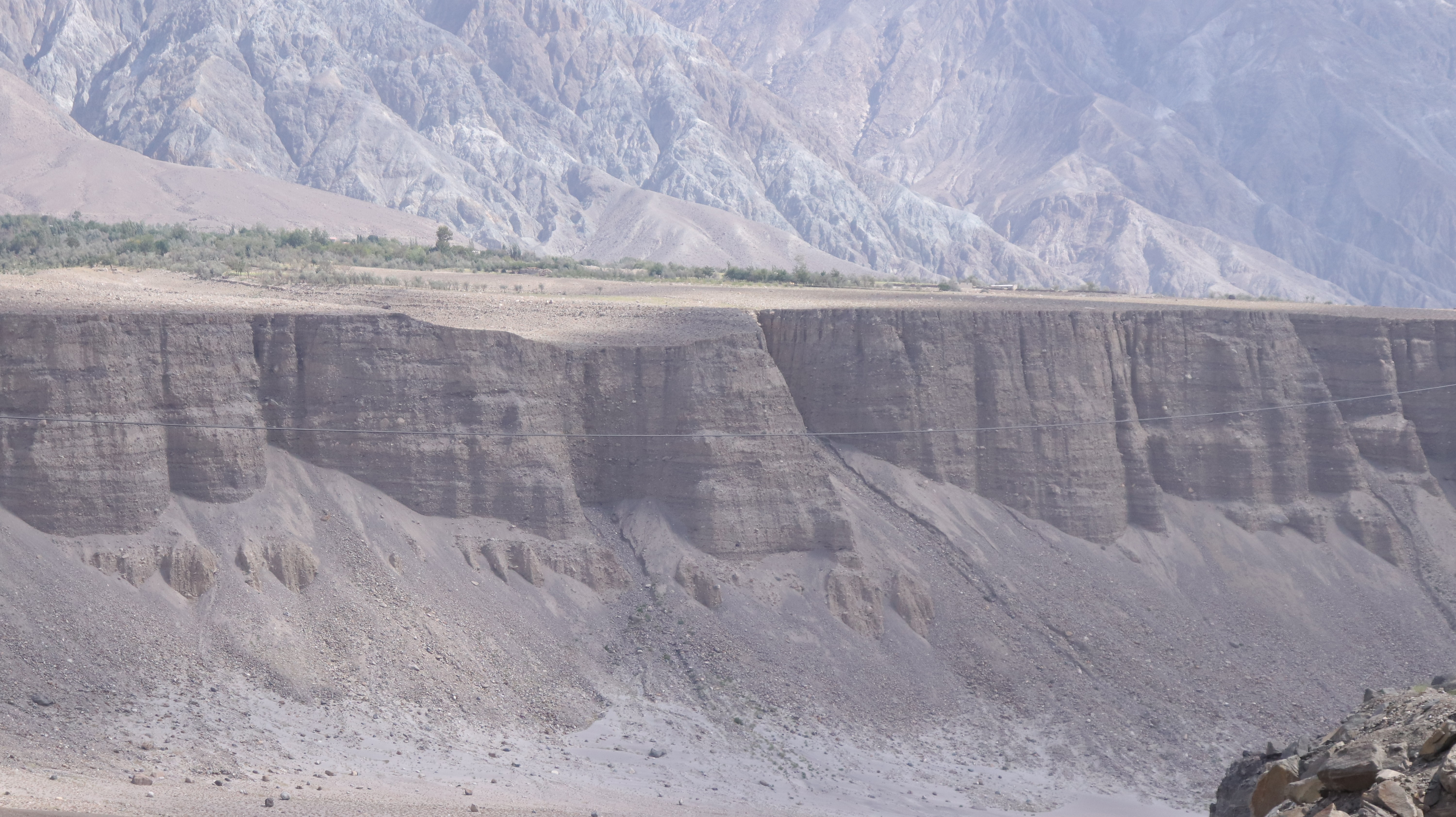 the view of hillocks and dune in hunza valley