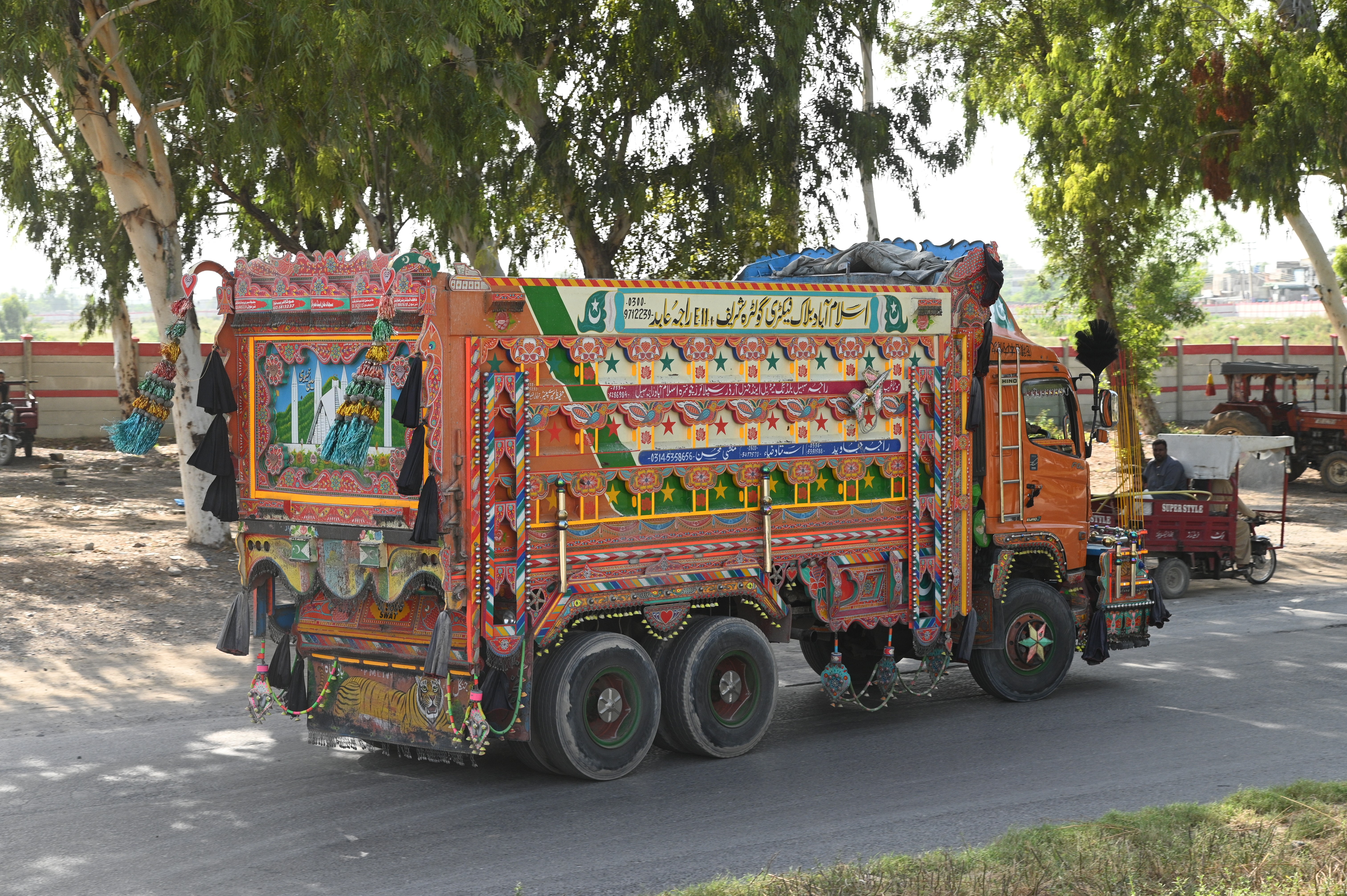 Beautifully decotated hino dumper