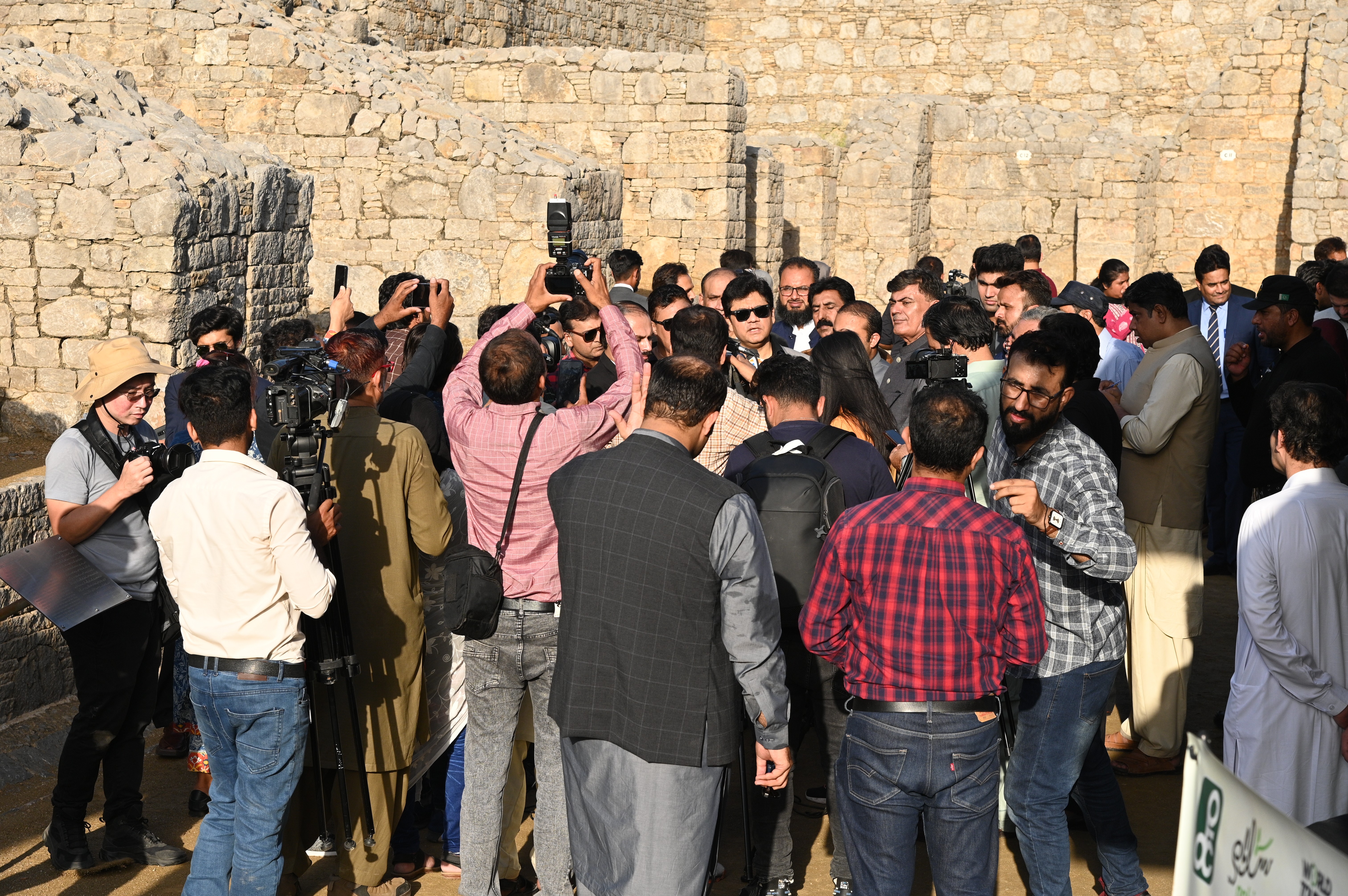 Wasi Shah: a well-known figure in the field of literature in Pakistan and the  caretaker federal minister of tourism Pakistan sharing his views with media person