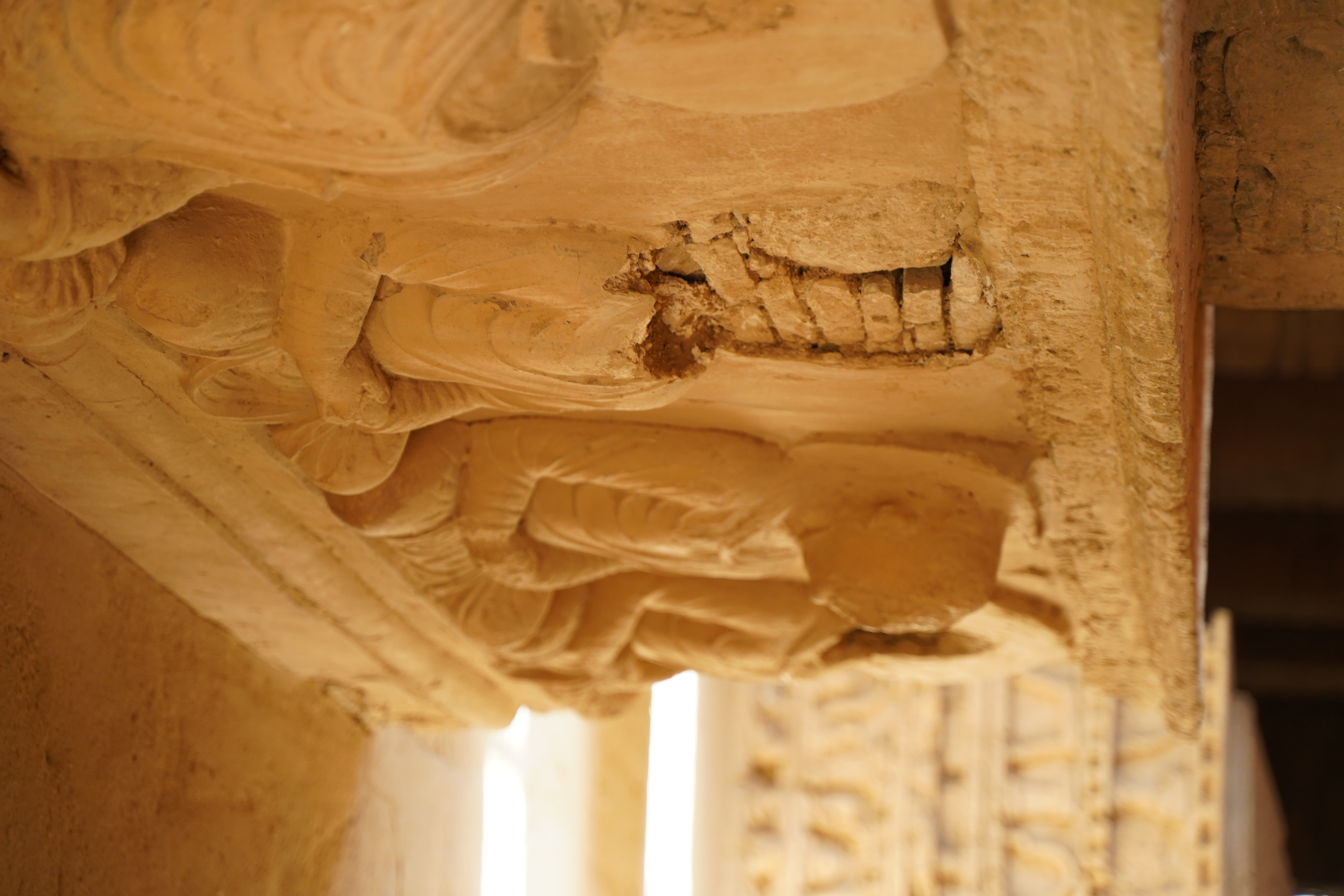 jaulian Buddhist monastry : a replica of orignal figures which has been moved to the museum