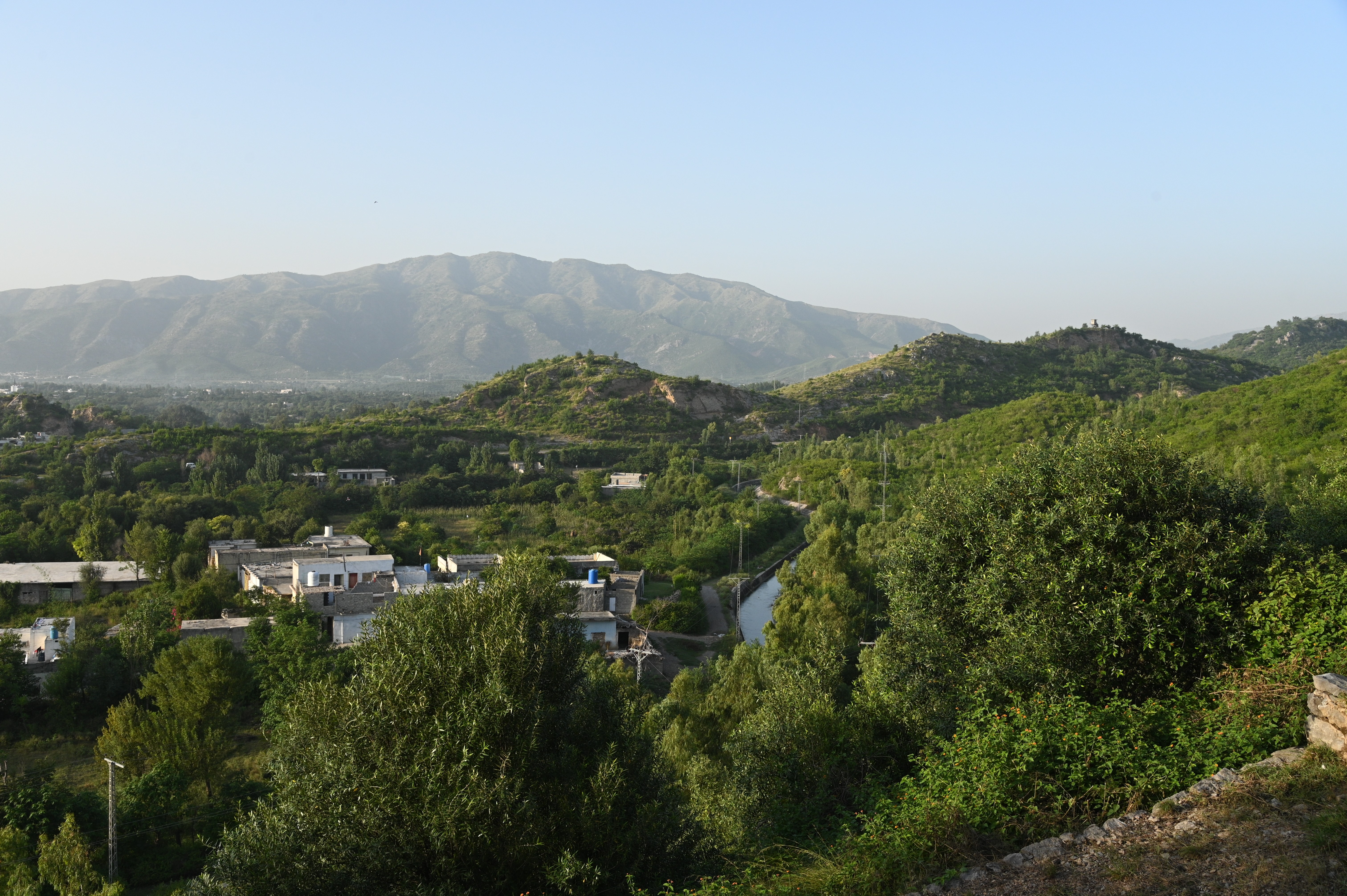 Beautiful view of mountains with greenery