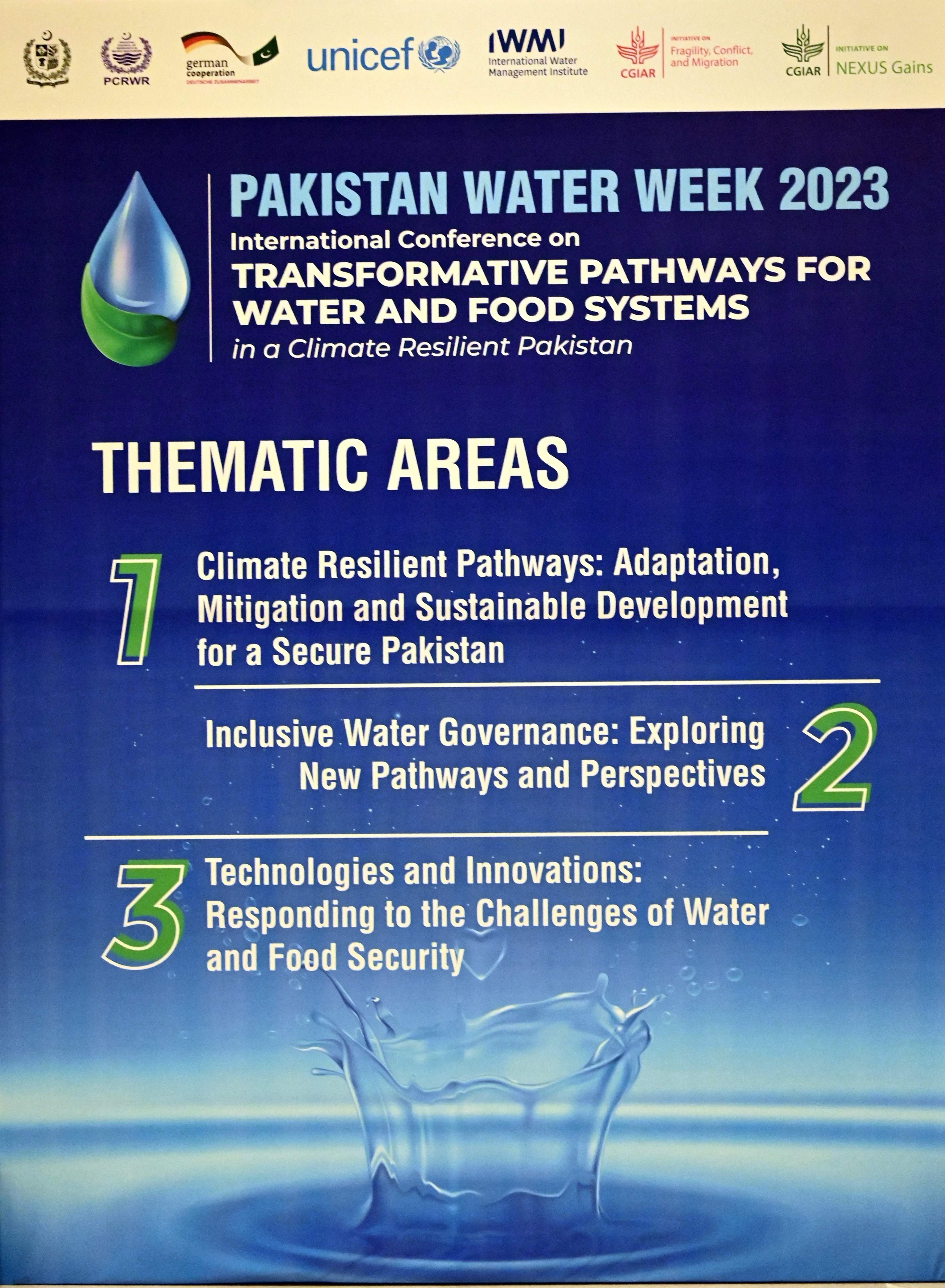 A penal discussion on the international conference on PAKISTAN WATER WEEK 2023:TRANSFORMATIVE PATHWAYS FOR WATER AND FOOD SYSTEM