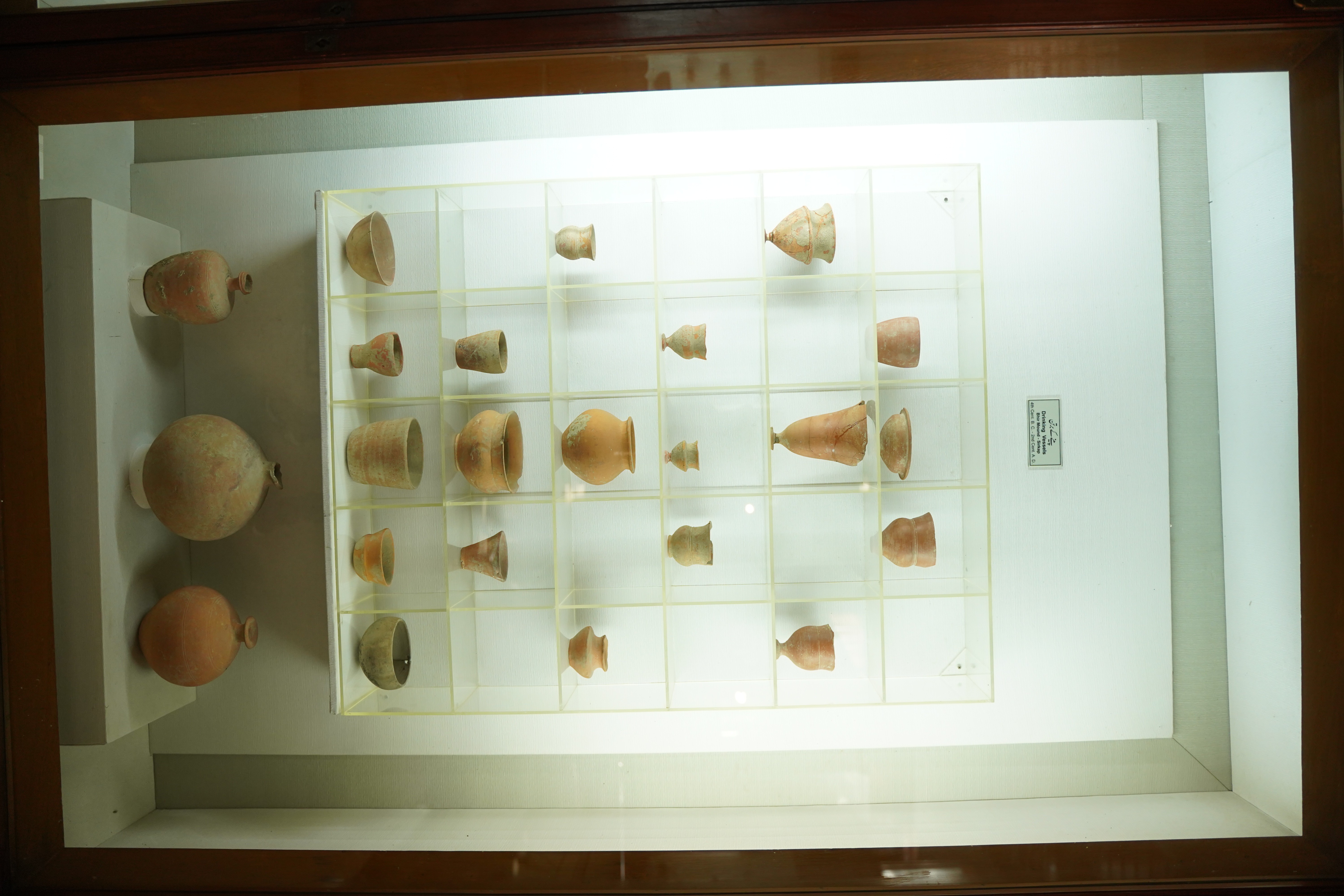 Ancient drinking vessels displayed at museum