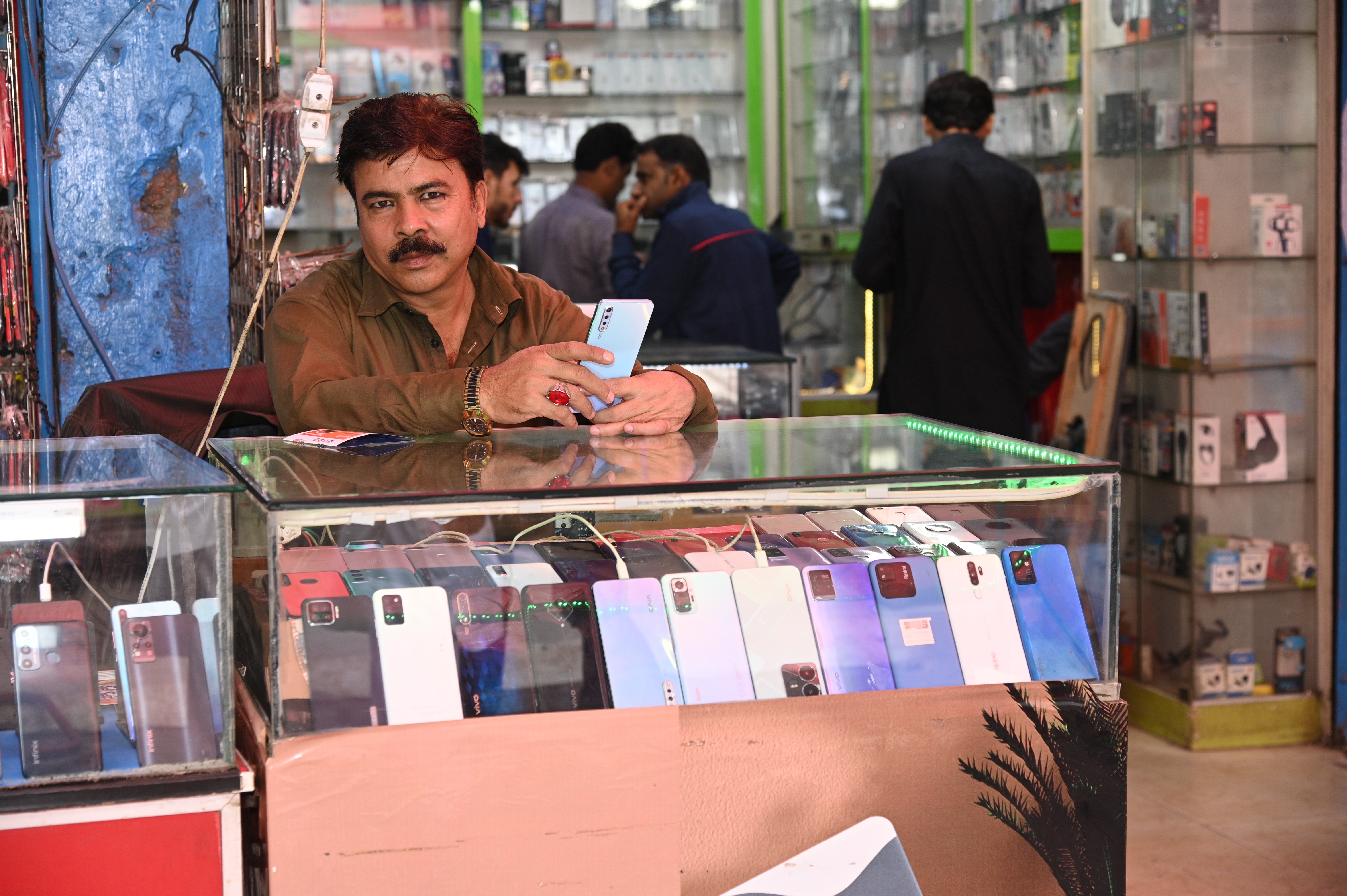 A local mobile shop in abpara market