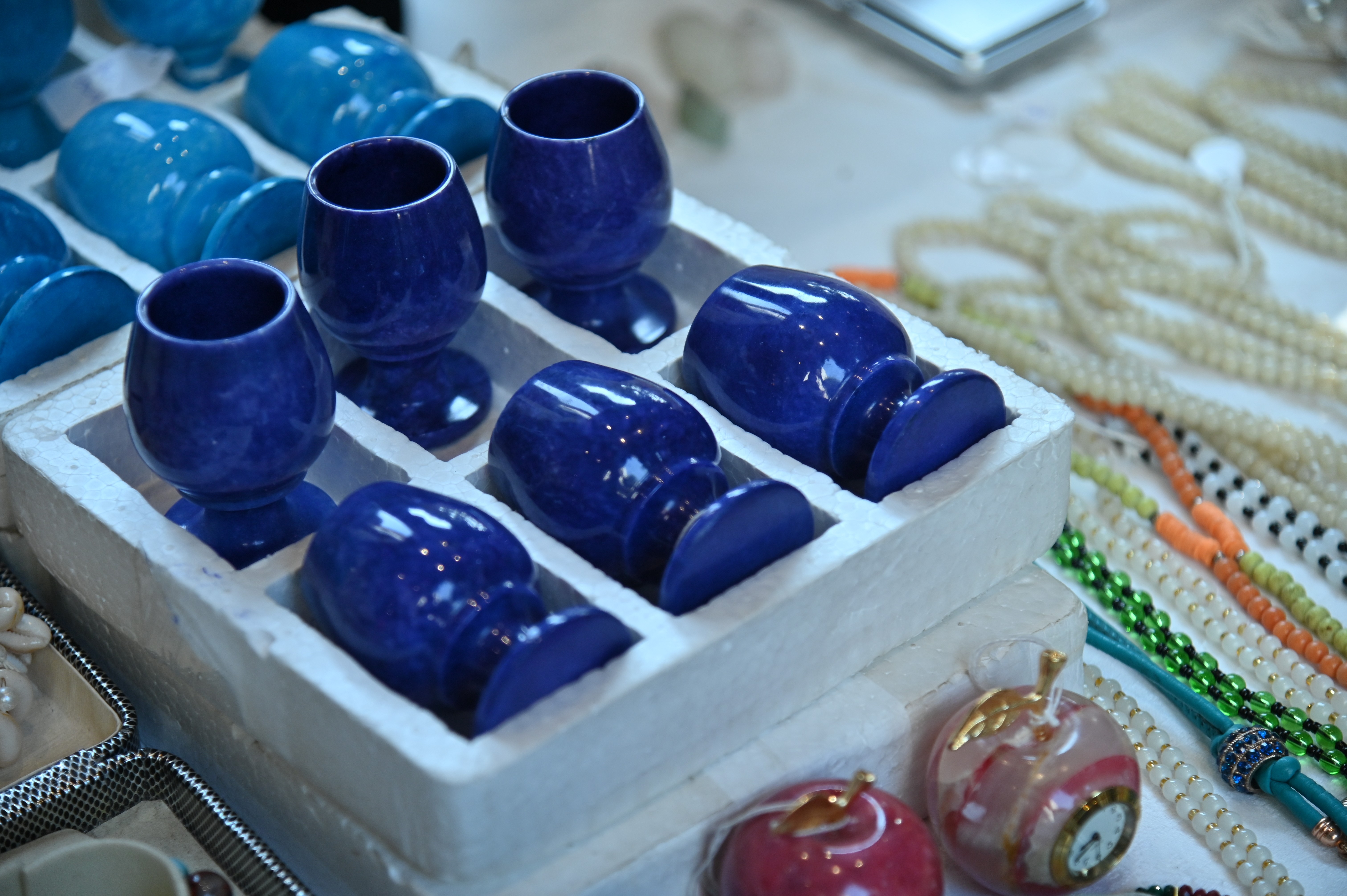 The vivid Blue Goblet Wine Water Glass