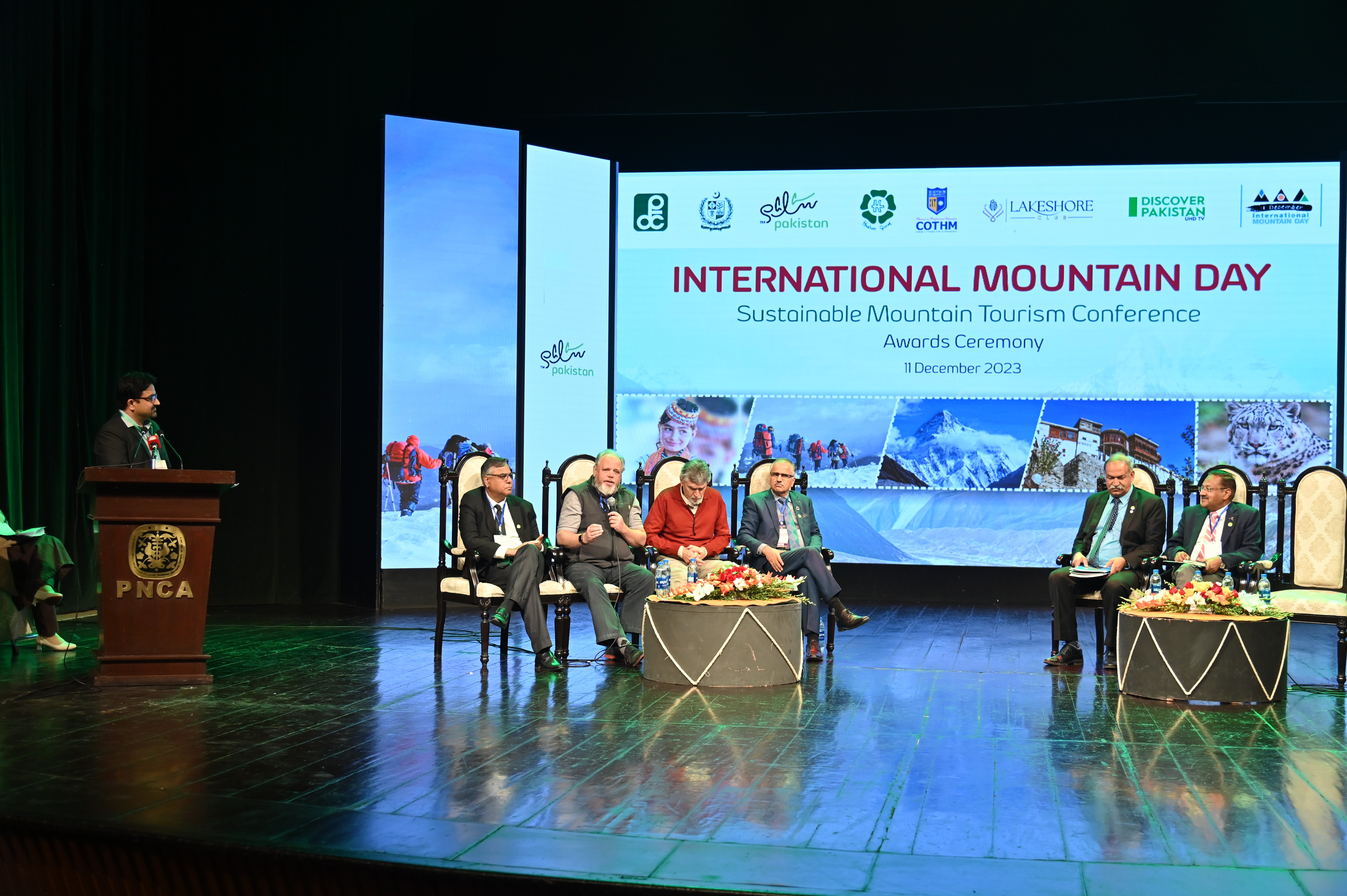 The speakers at the award distribution ceremony on  International Mountain Day at PNCA