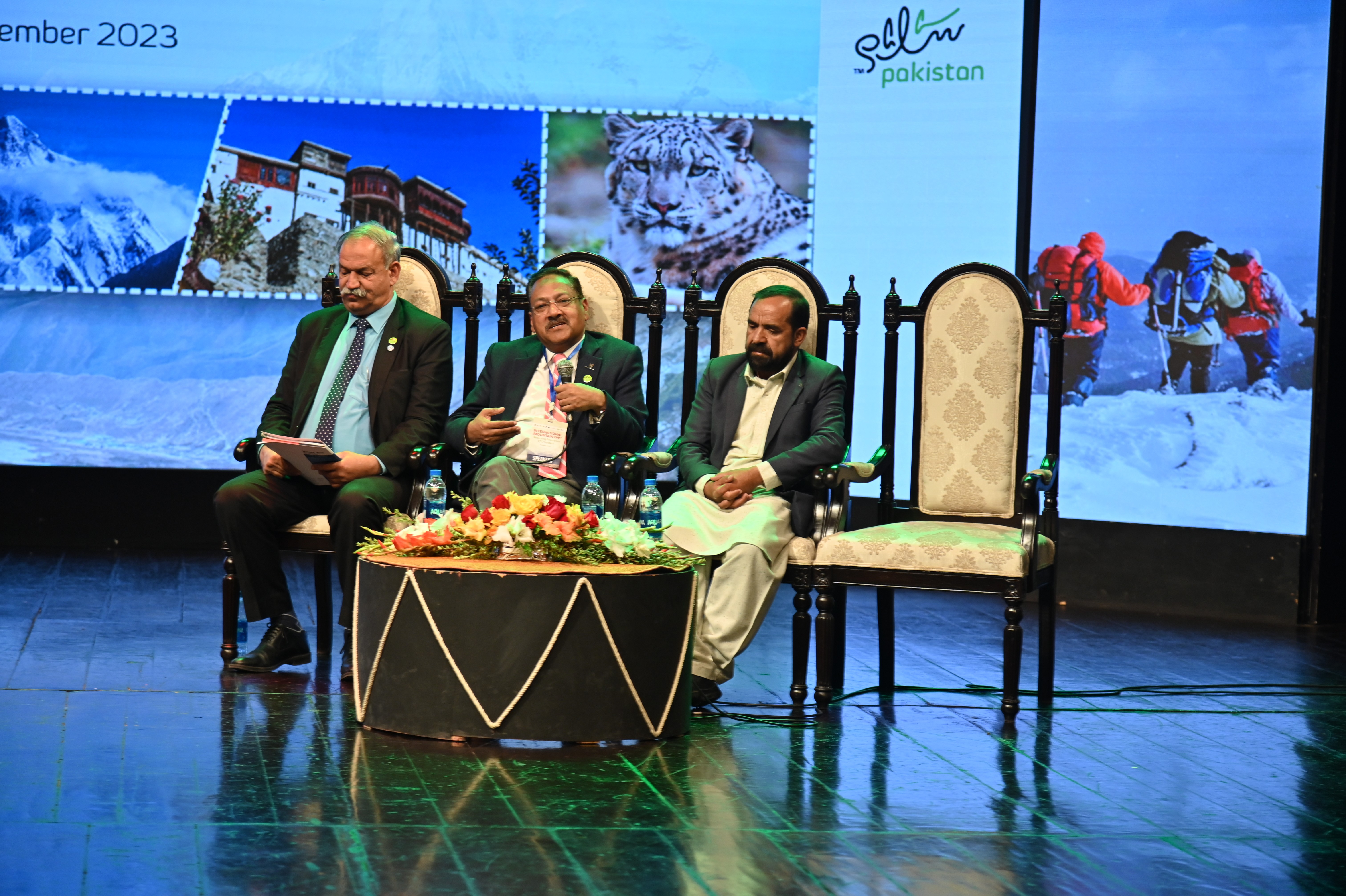 The speakers at the award distribution ceremony on  International Mountain Day at PNCA