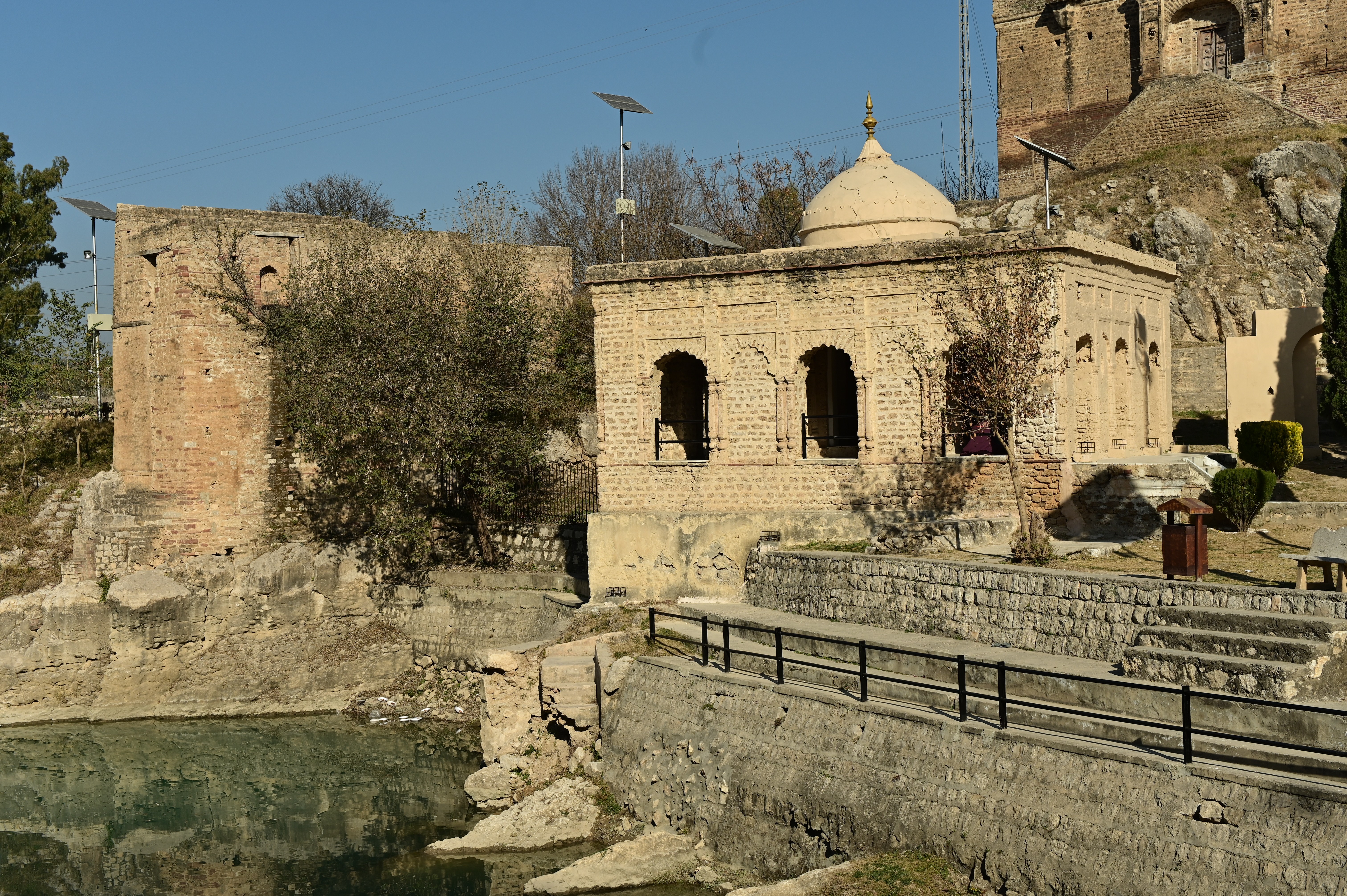 The deteriorated Ancient Satgarha Temple located at Katas Raj