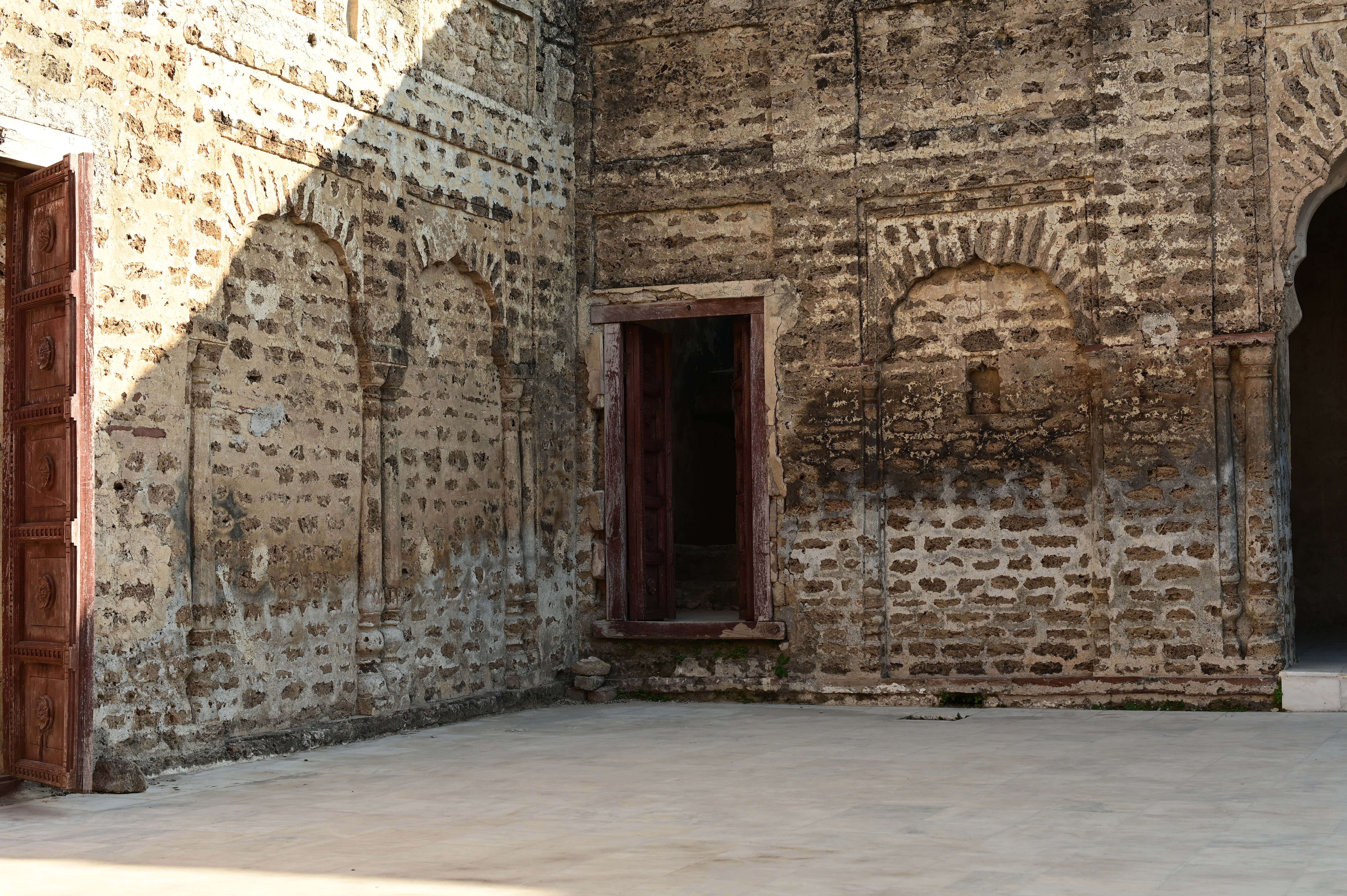 The Beautiful structure of Door at Katas Raj Temple connecting one temple with other