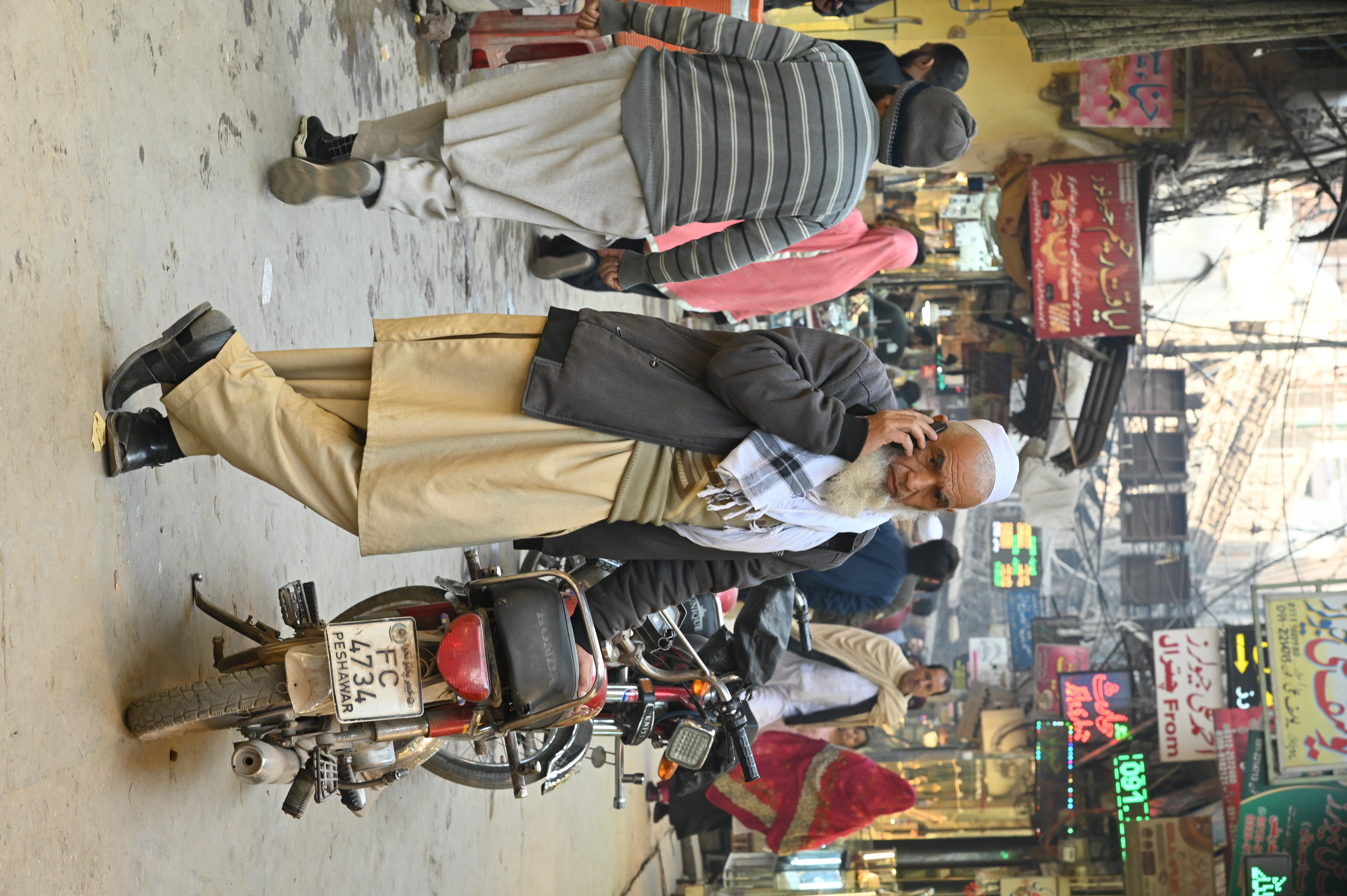 The busy market in Peshawar