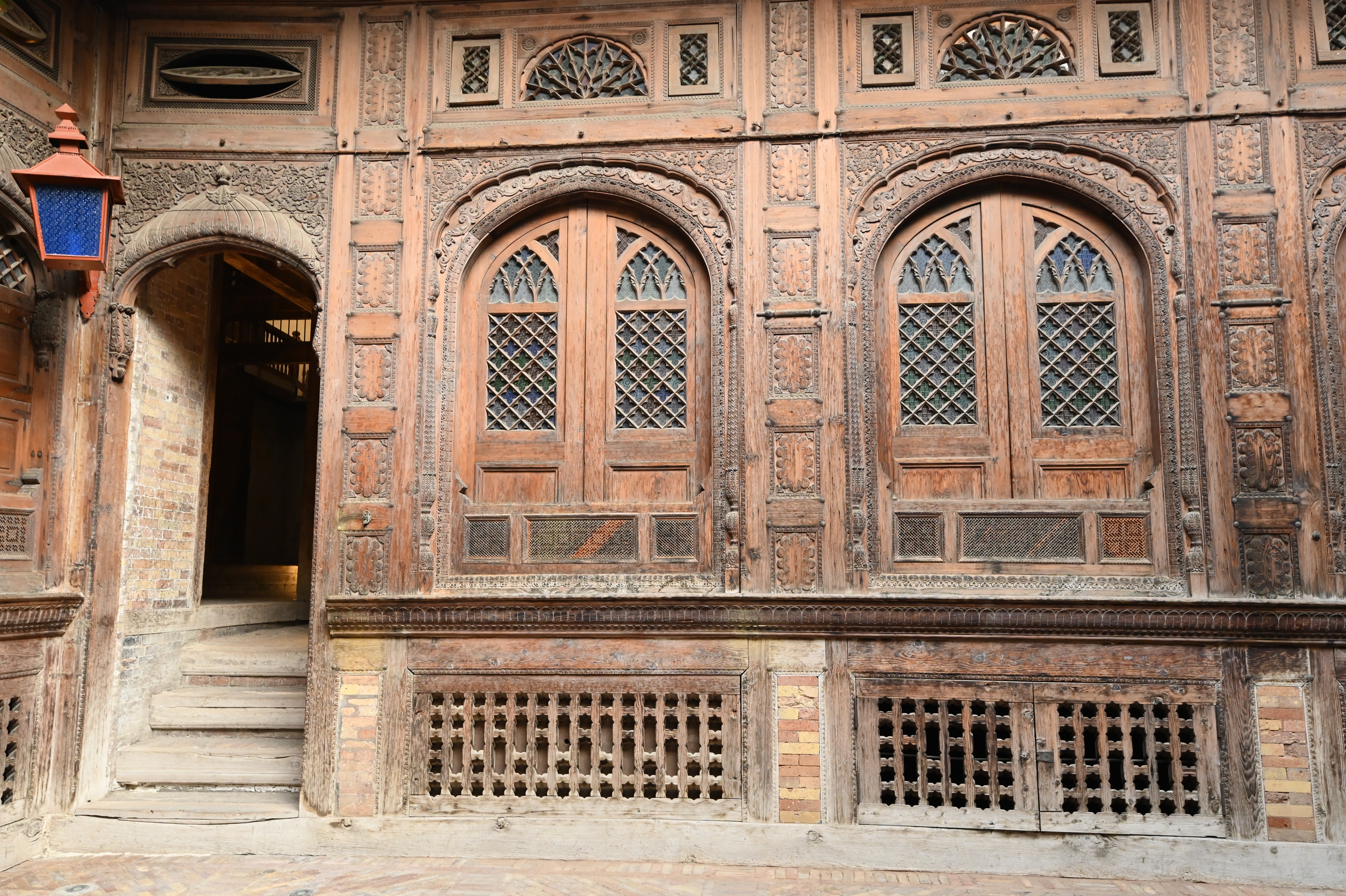 The beautiful eye-catching wood craftsmanship in the Sethi House inspired by Central Asian architectures