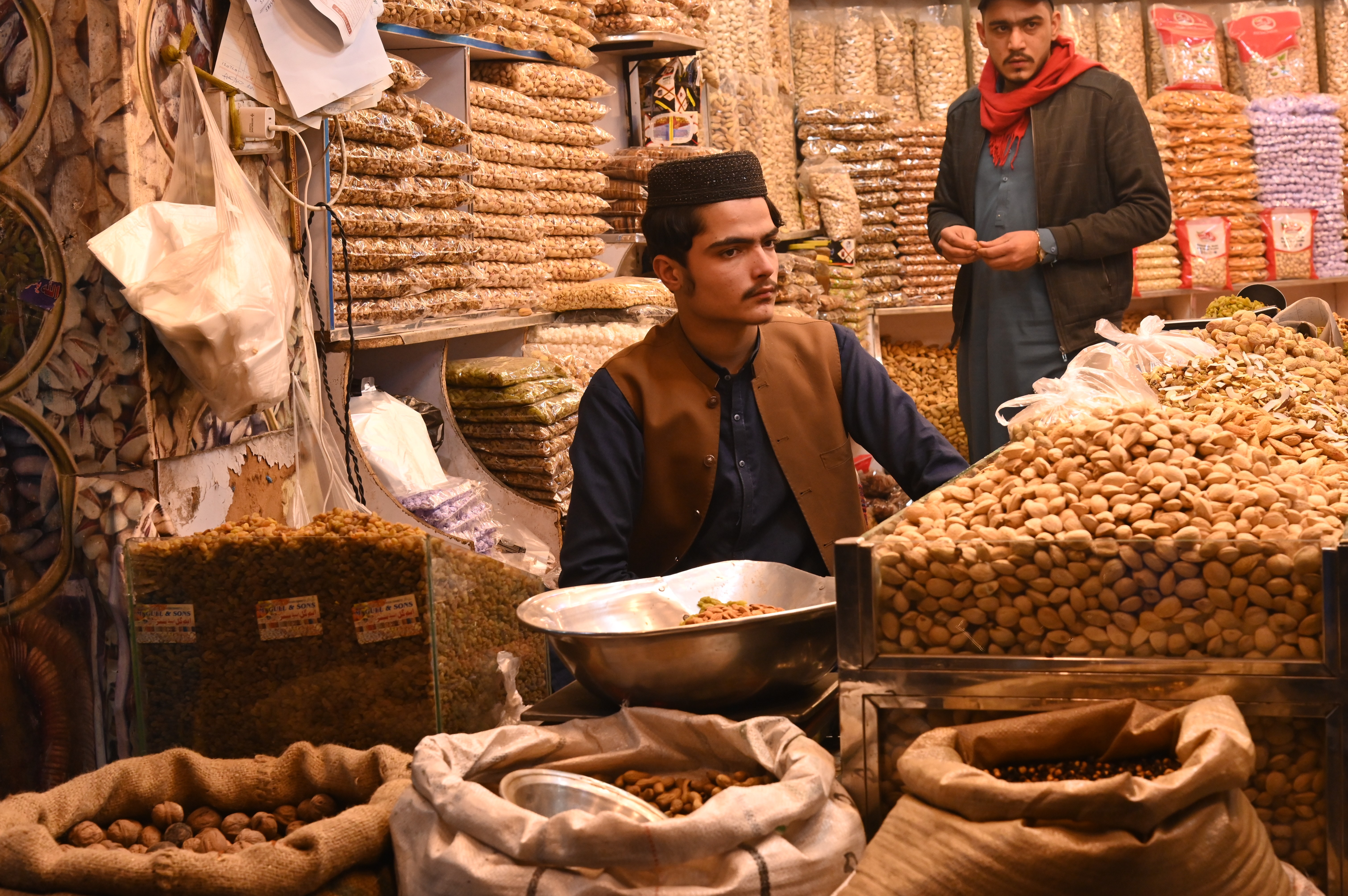 A man selling fresh dryfruits