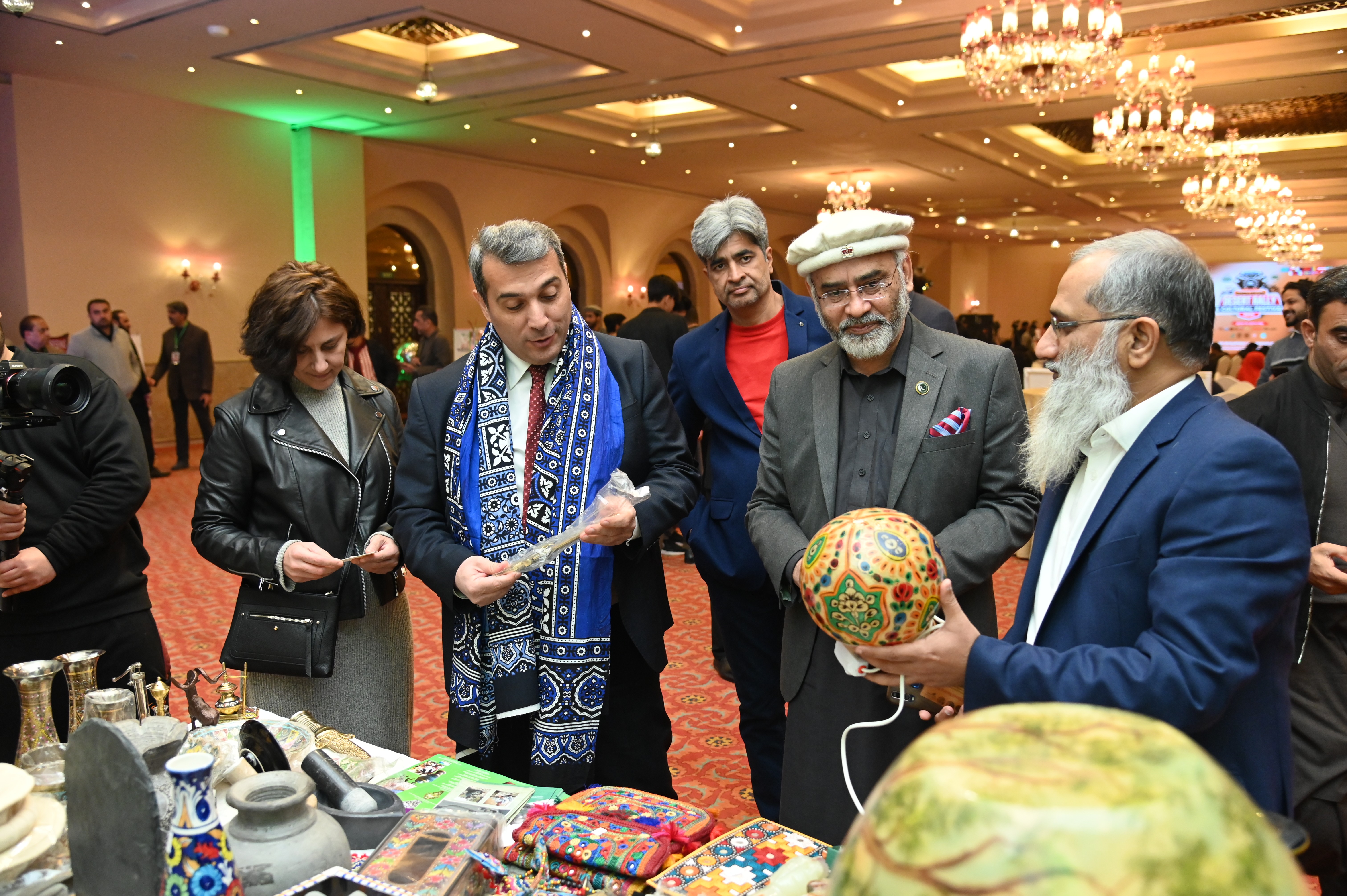 Mr Aftab ur Rehman, chairman of PTDC visiting various stalls with the chief guests