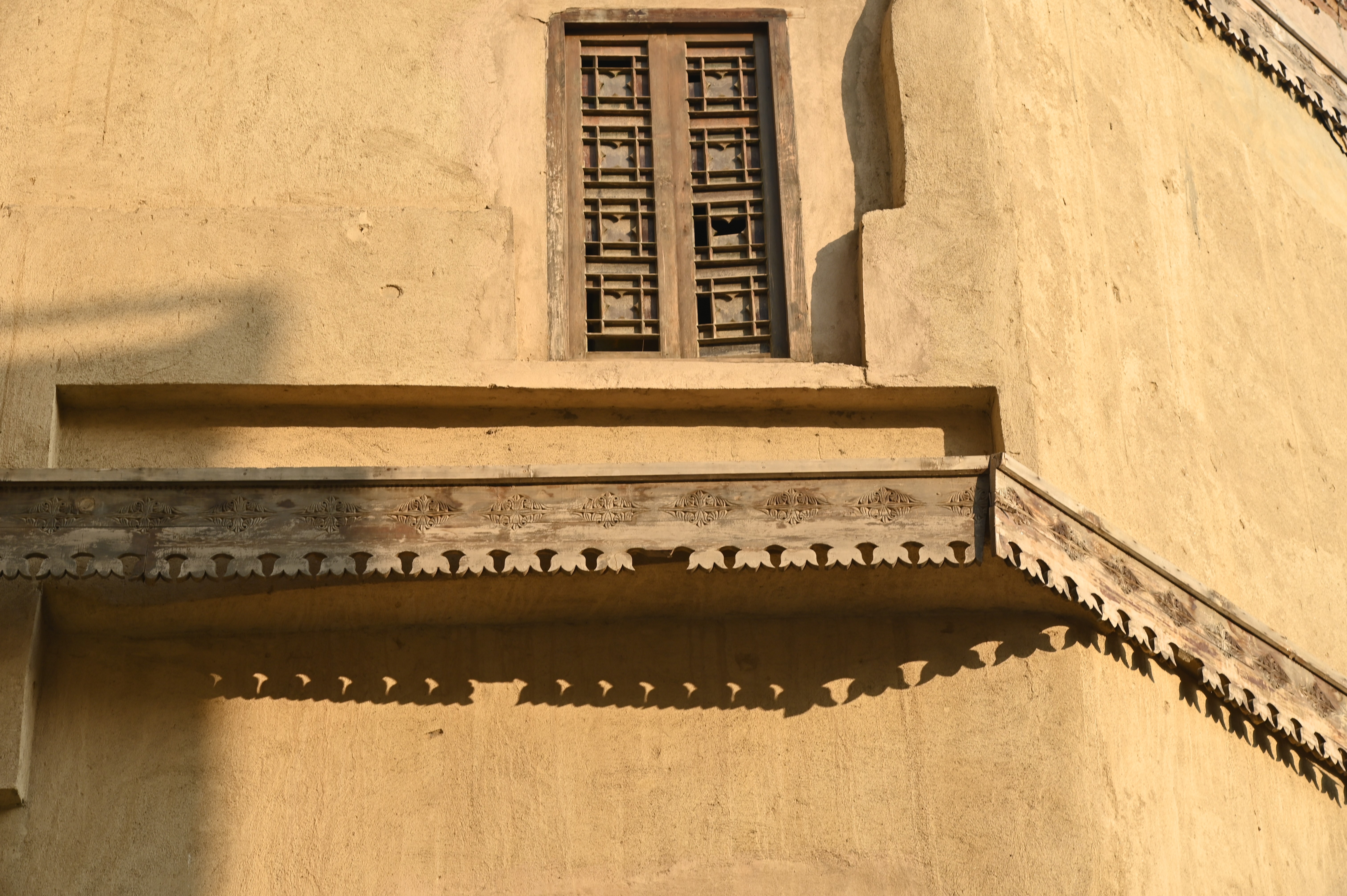 An old-fashioned wooden window