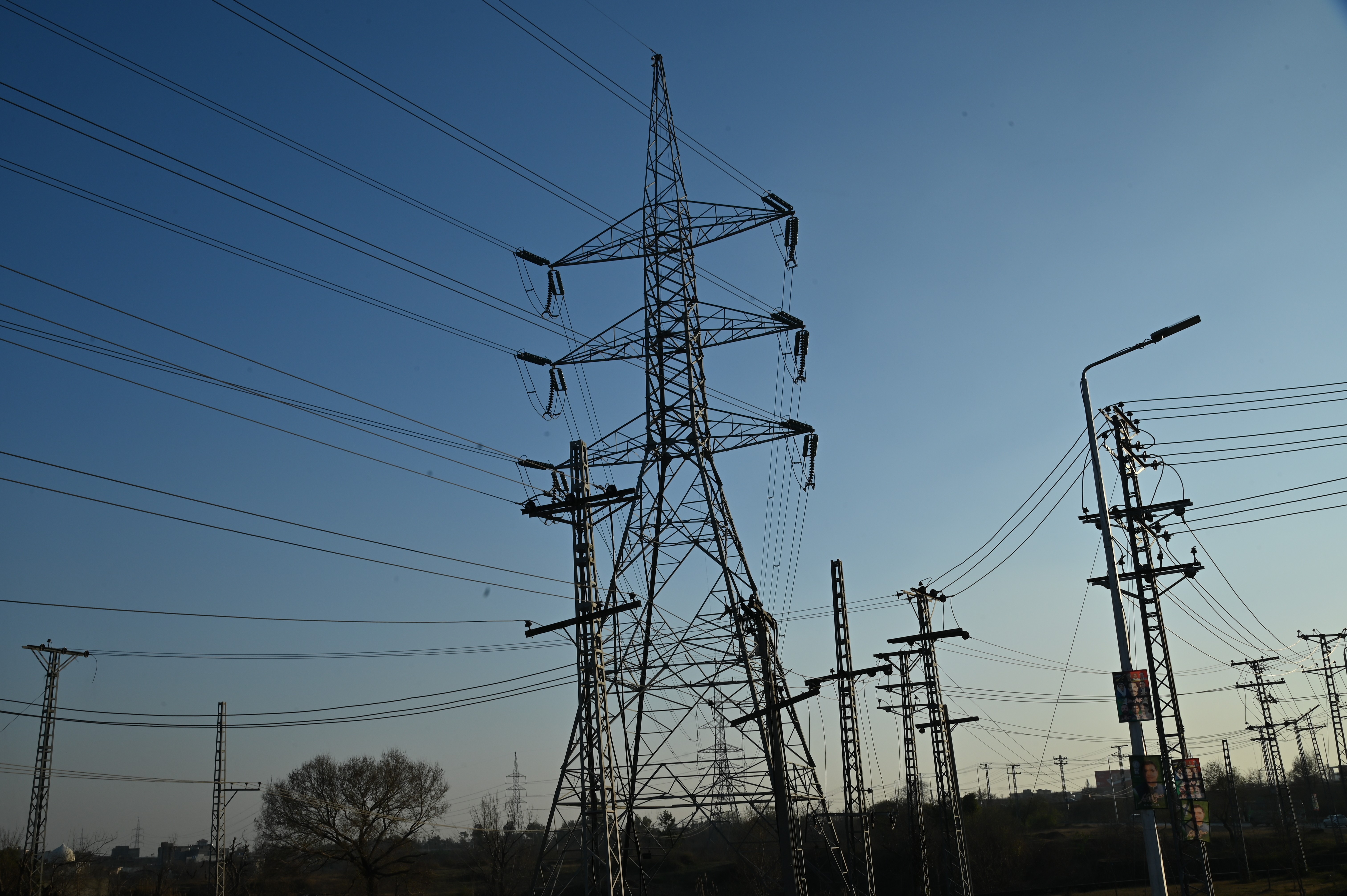 High-power electricity poles used for the supply and transmission of energy