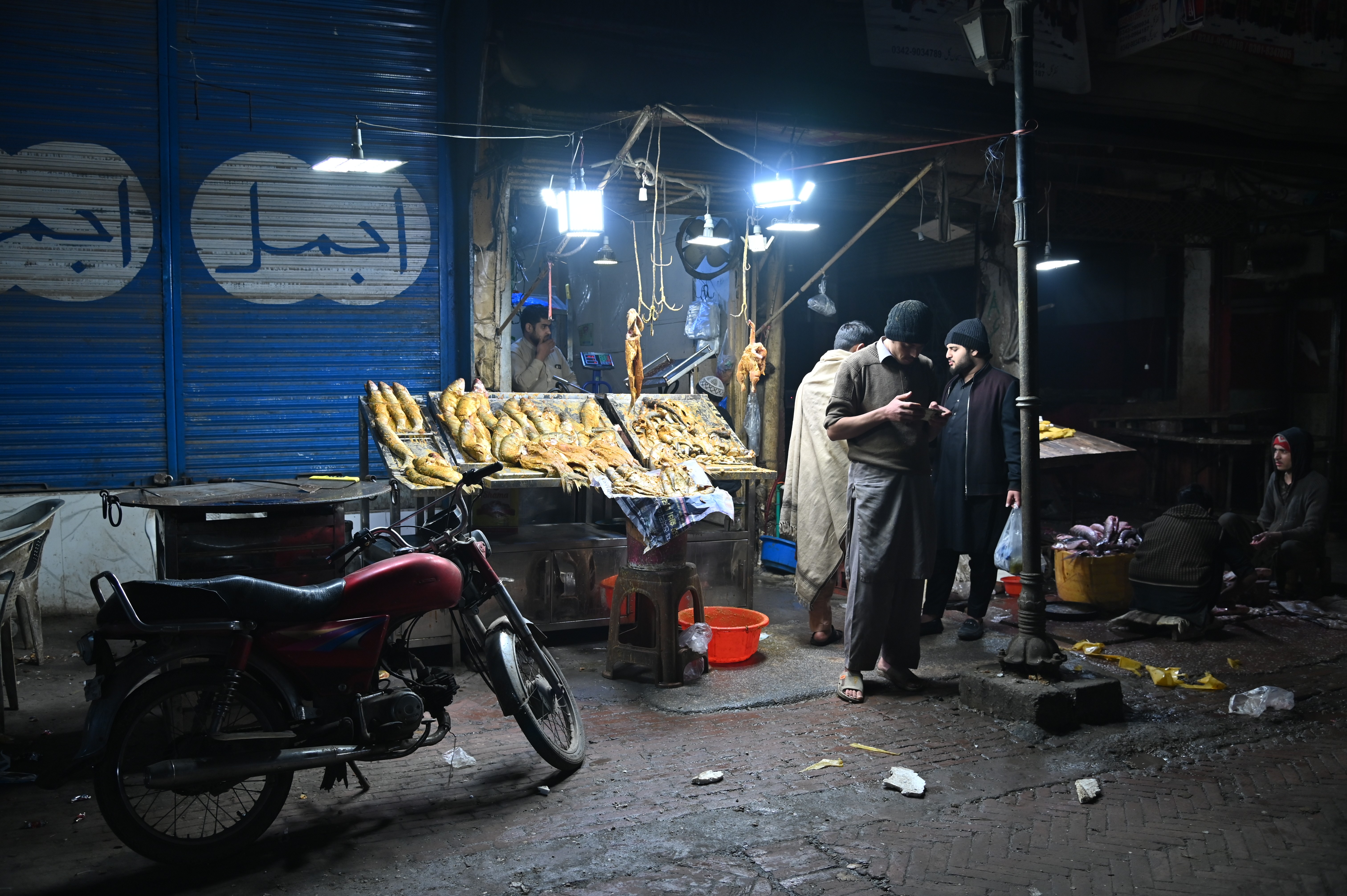 A stall of fresh marinated fish