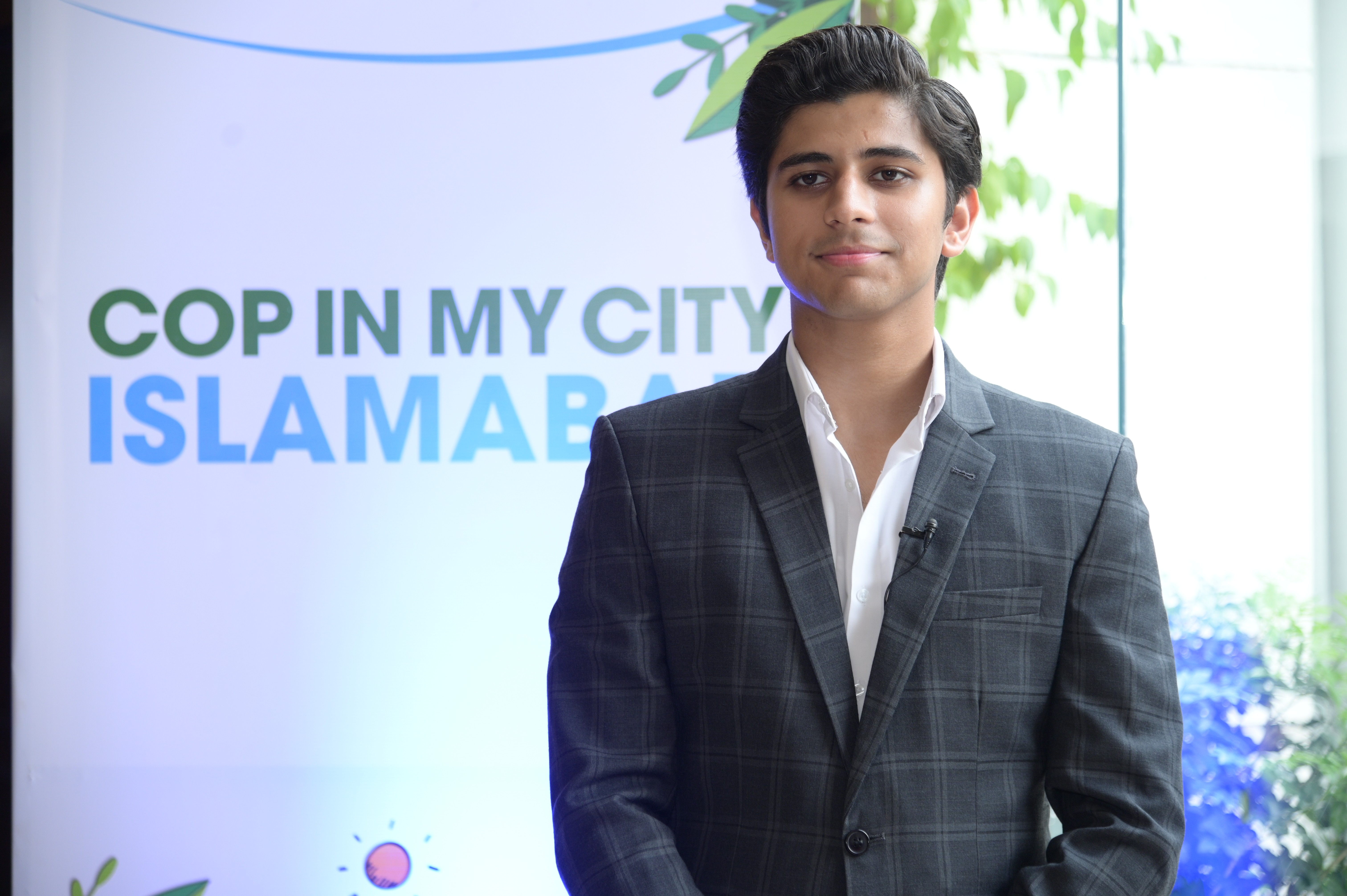 A student at the conference of COP