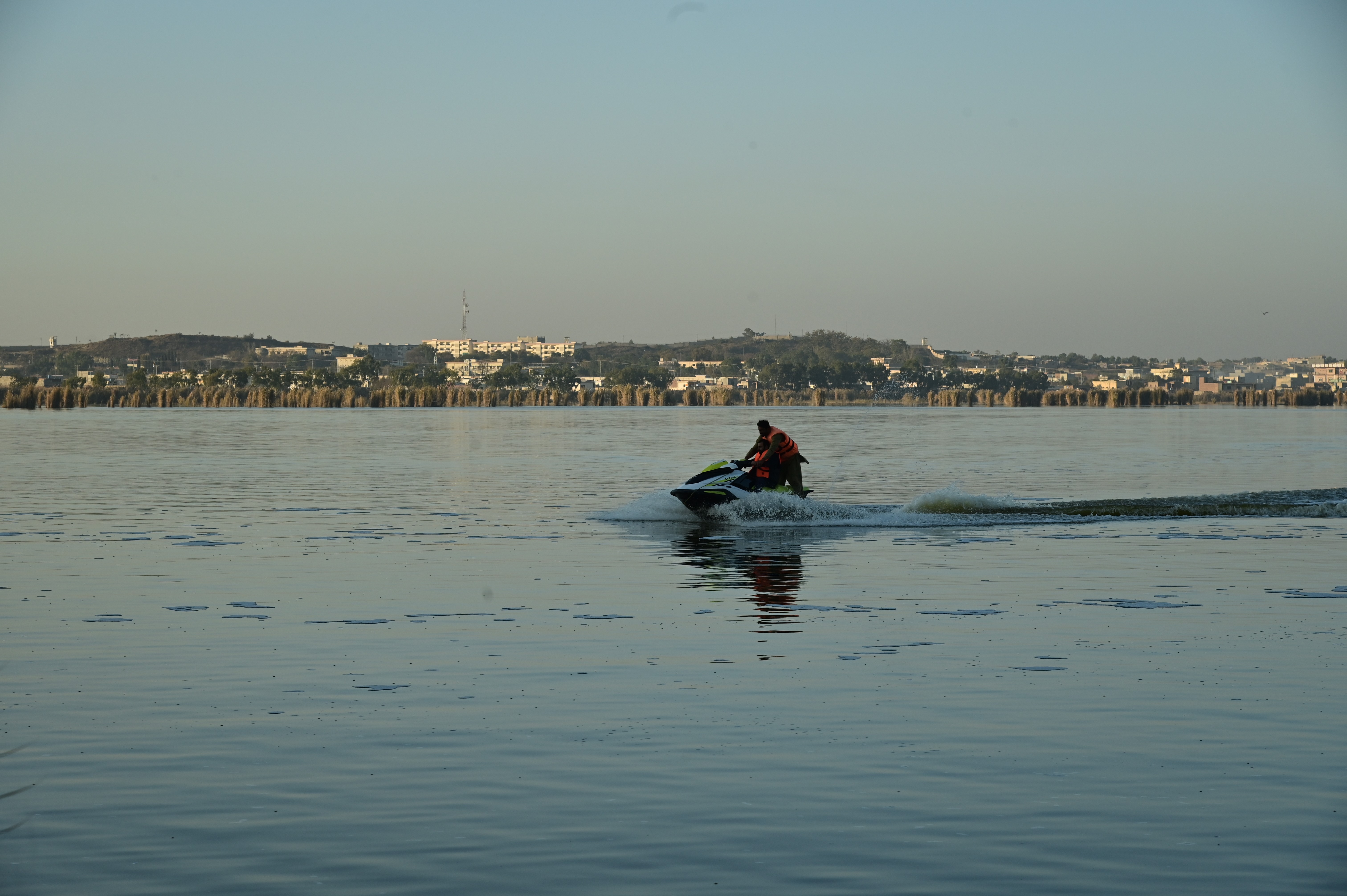 People enjoying jet skiing