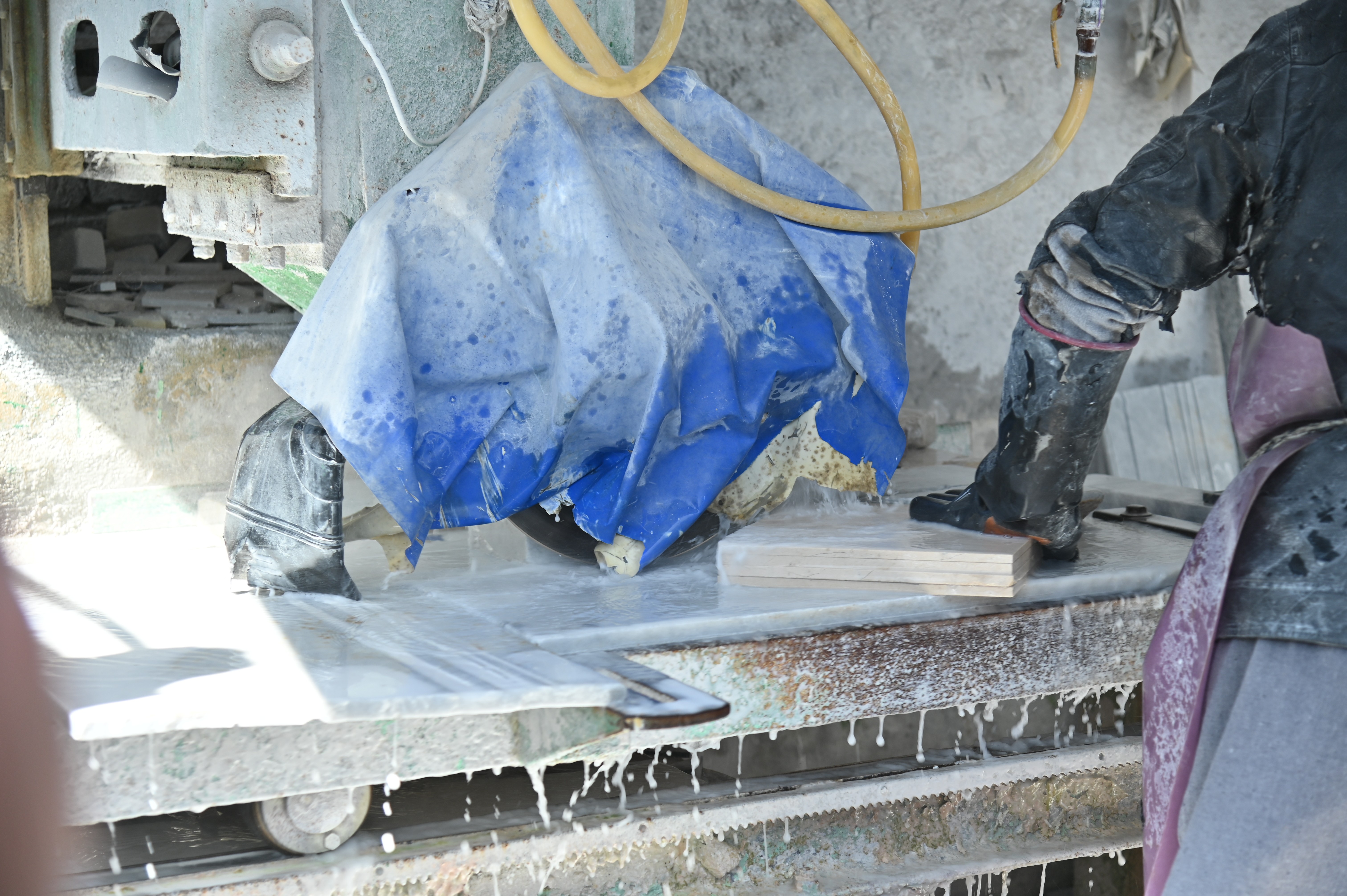 Marble cutting process