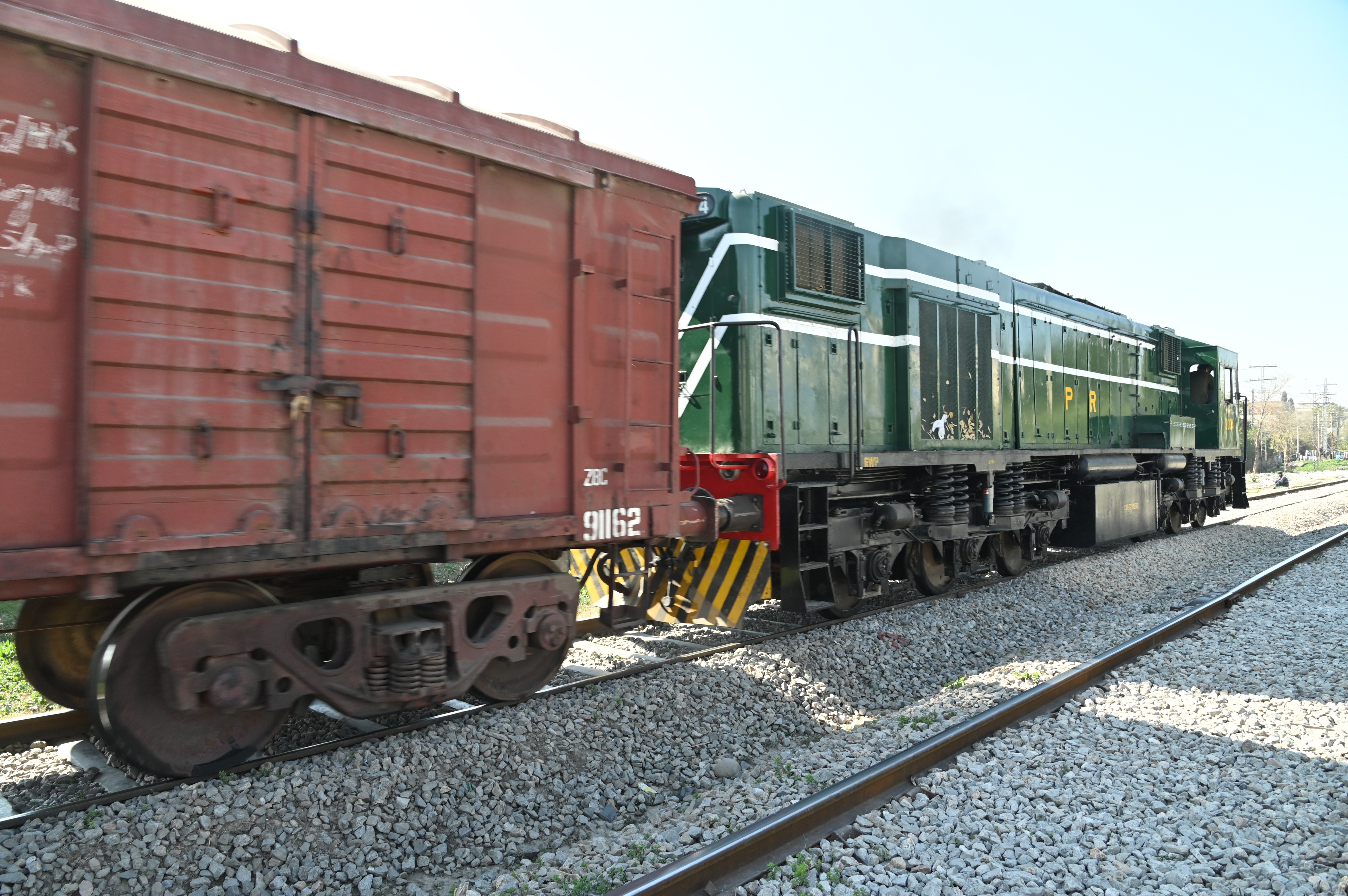 A train passing by the railway track