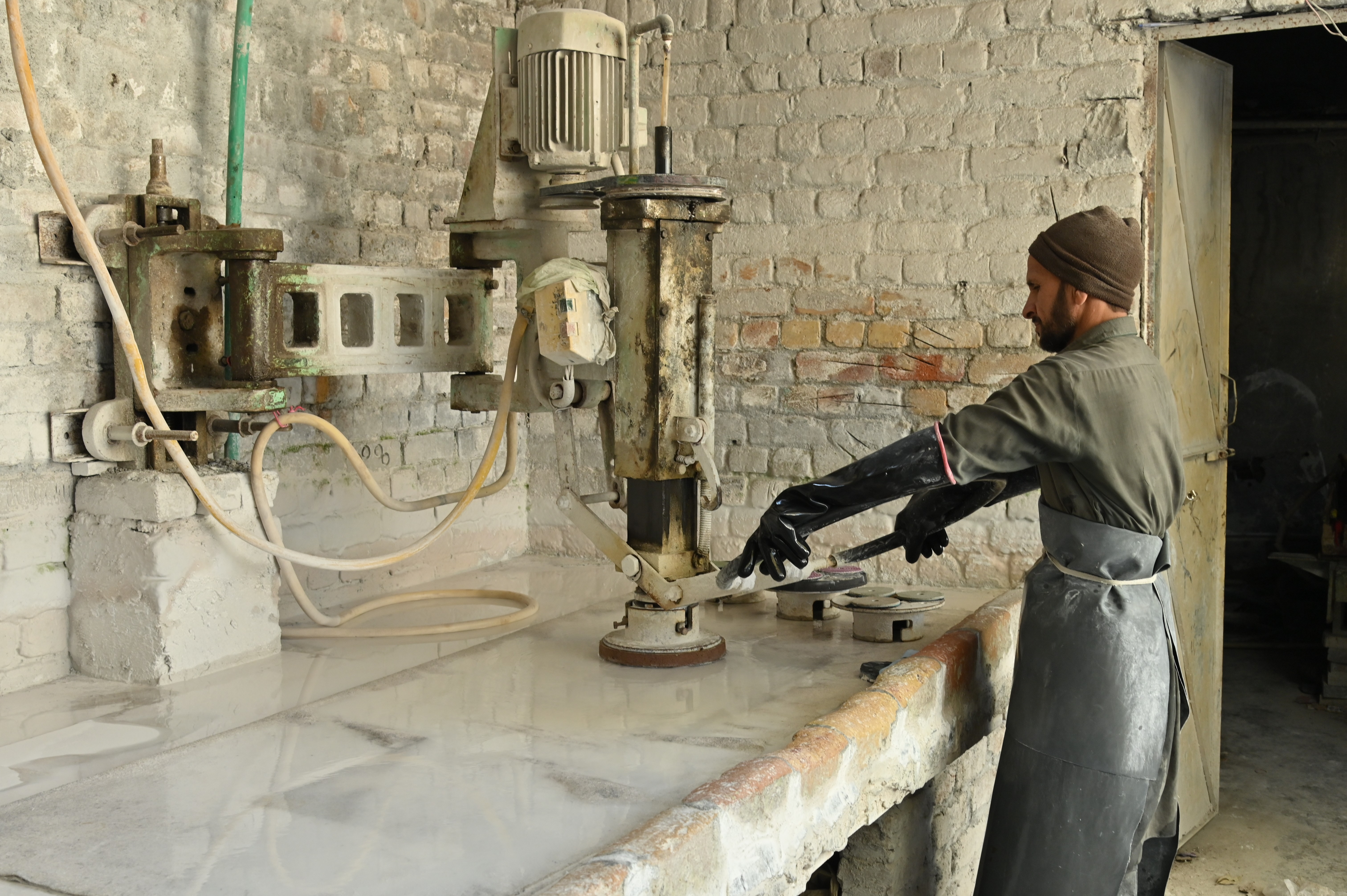 Marble cutting process