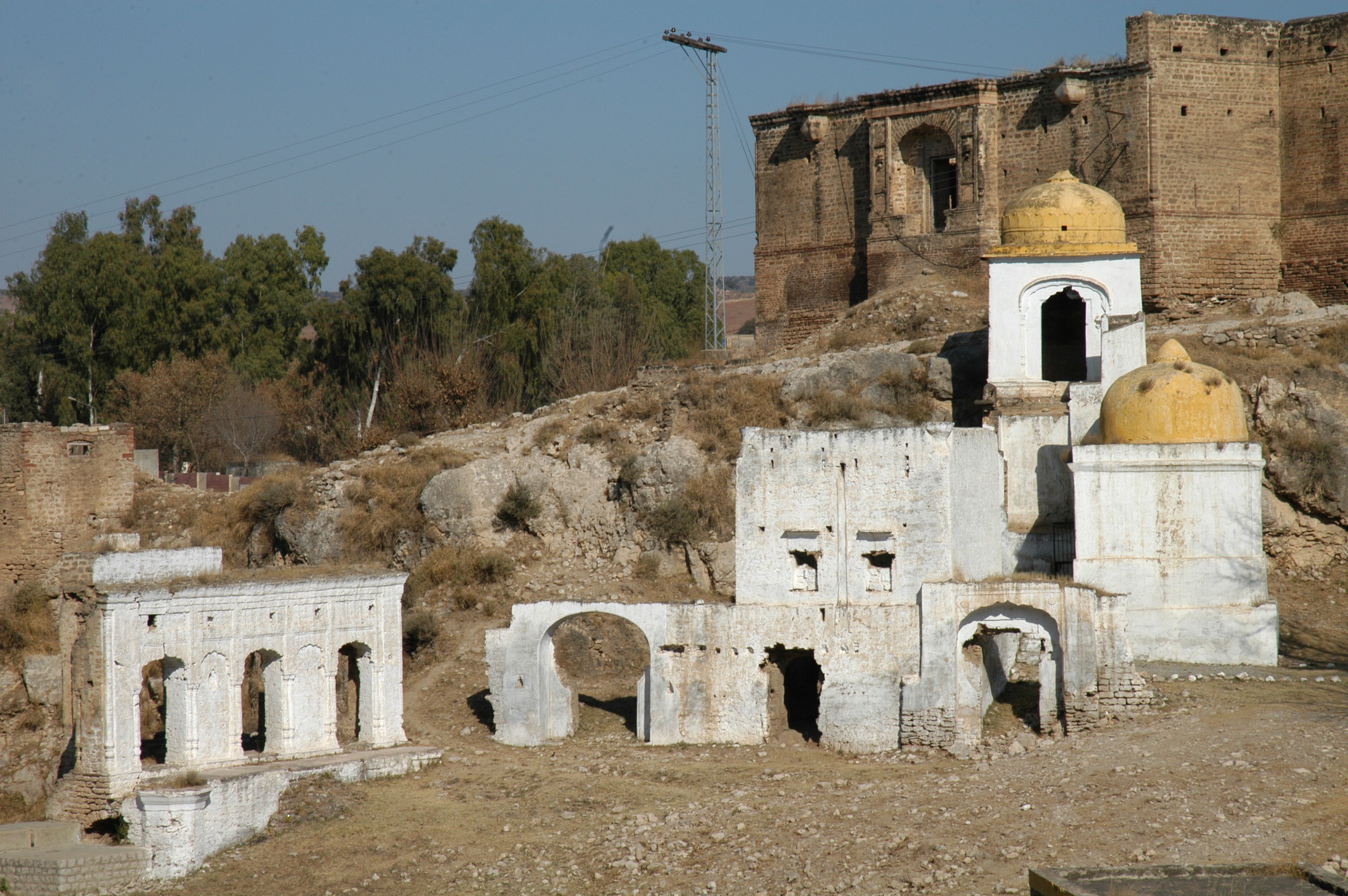 The remains of an old building