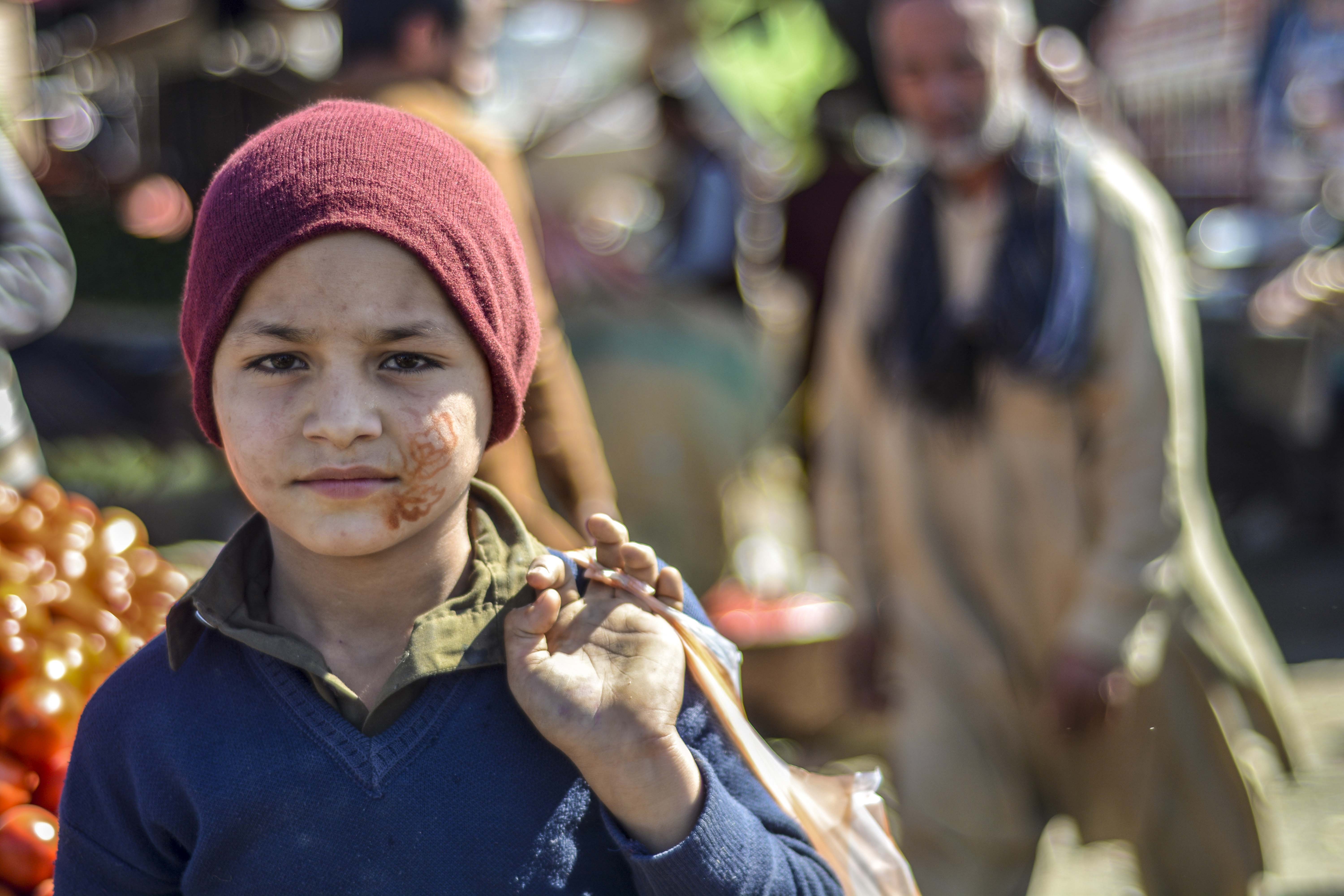 A portrait of a child