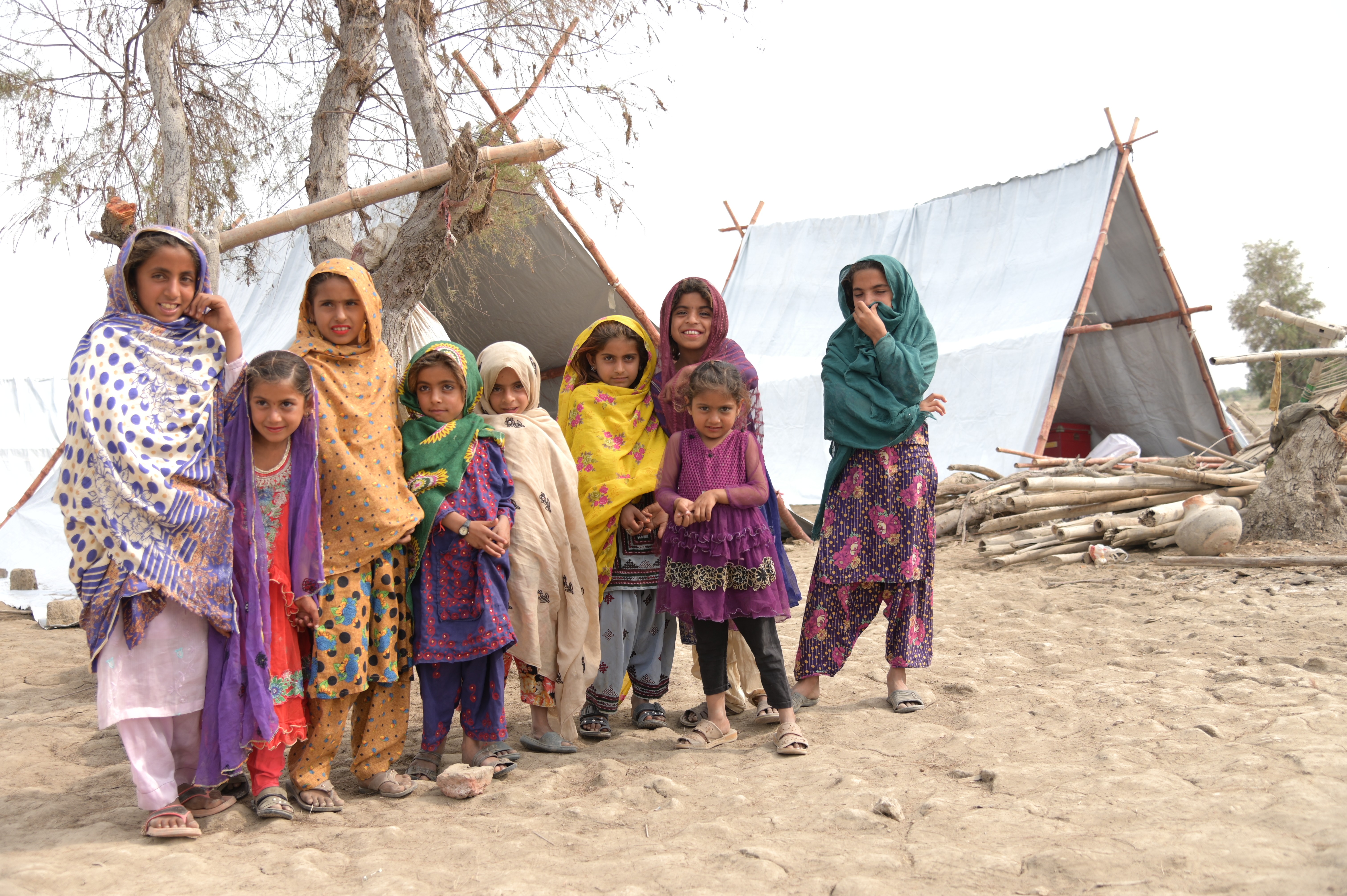 Girls playing in the remote areas