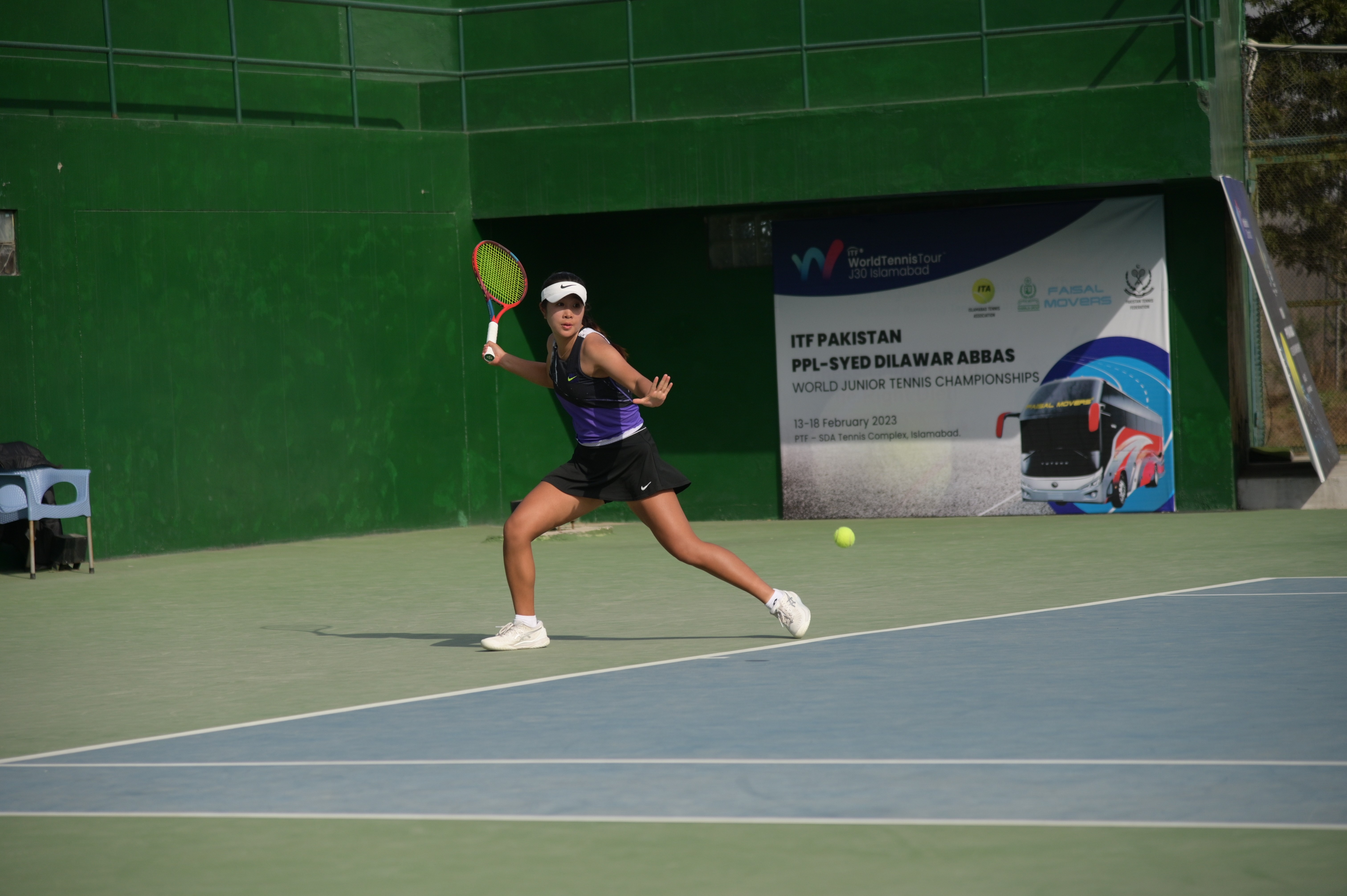 A player playing tennis