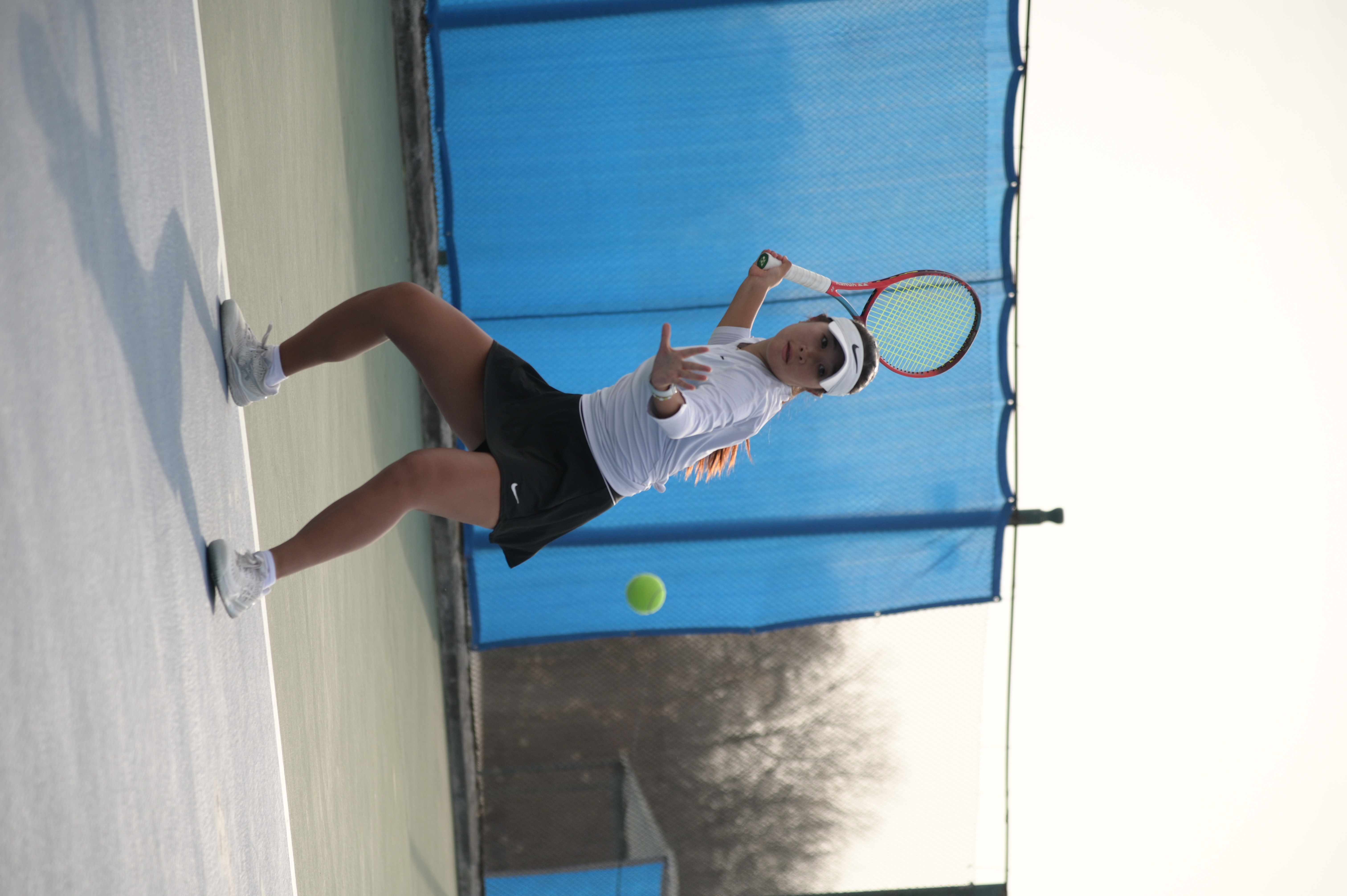 A player playing tennis