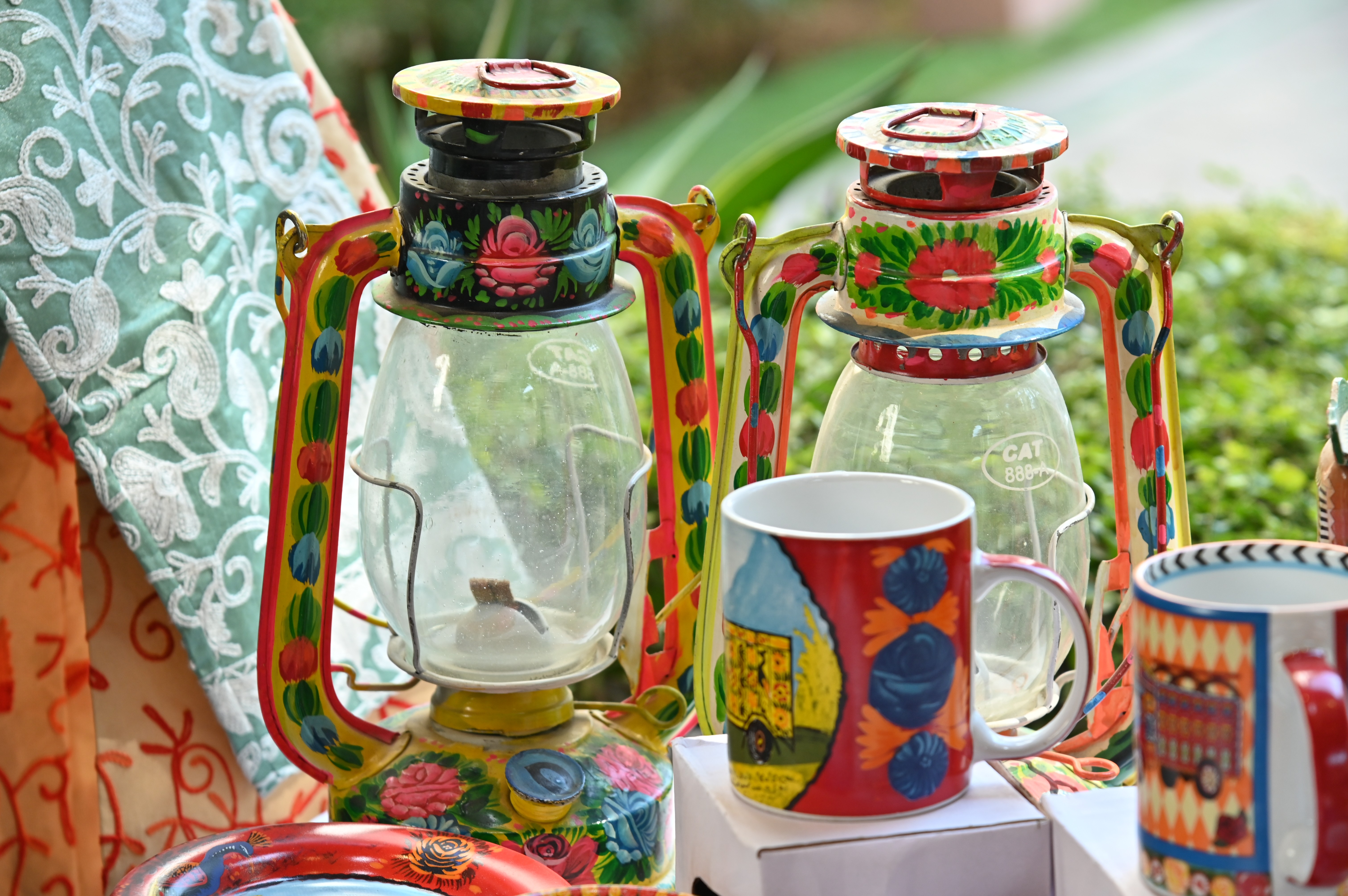 Traditional Red Floral Small Laltain / Lantern