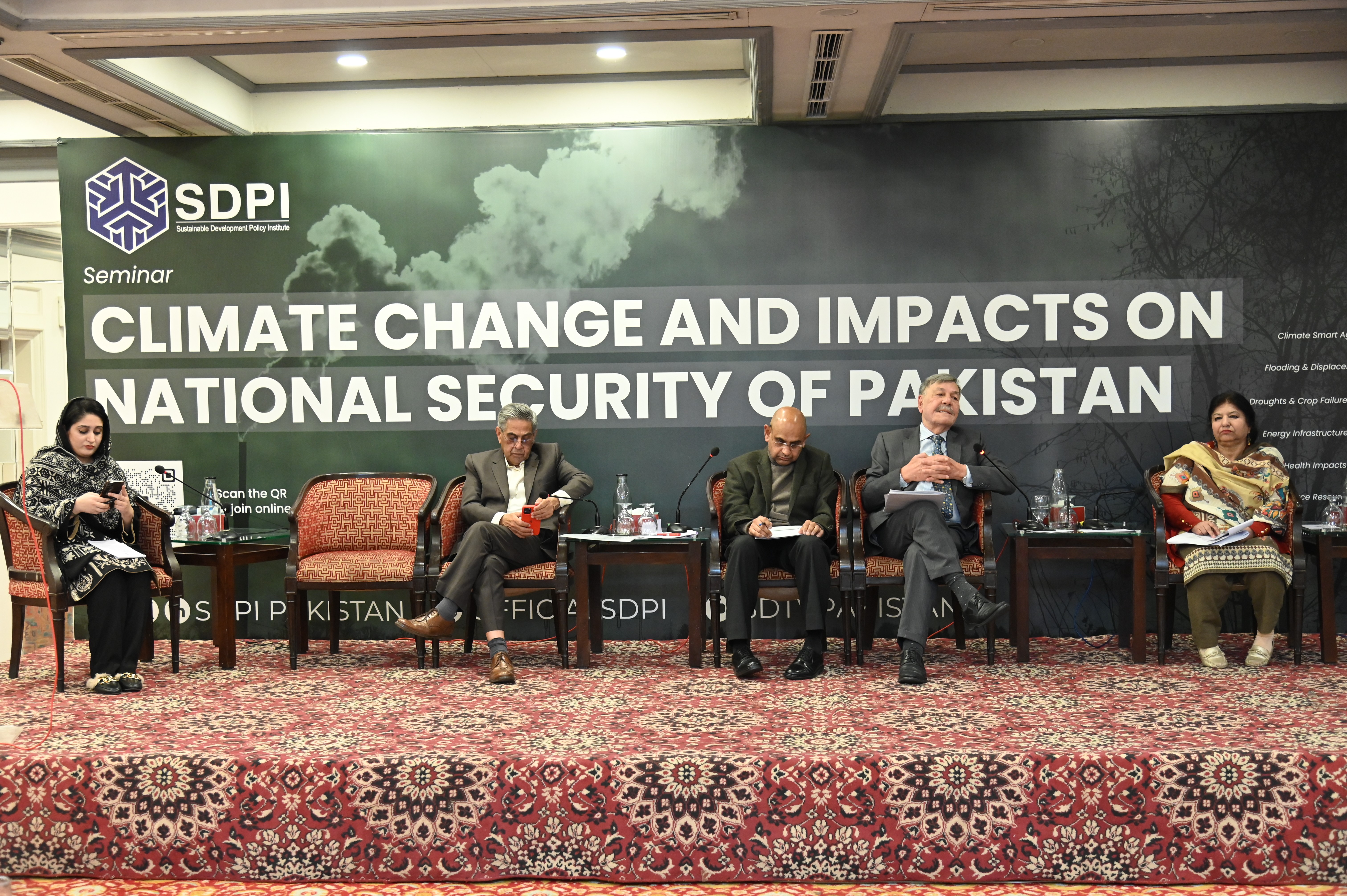 A panel discussion during the Seminar on Climate Change