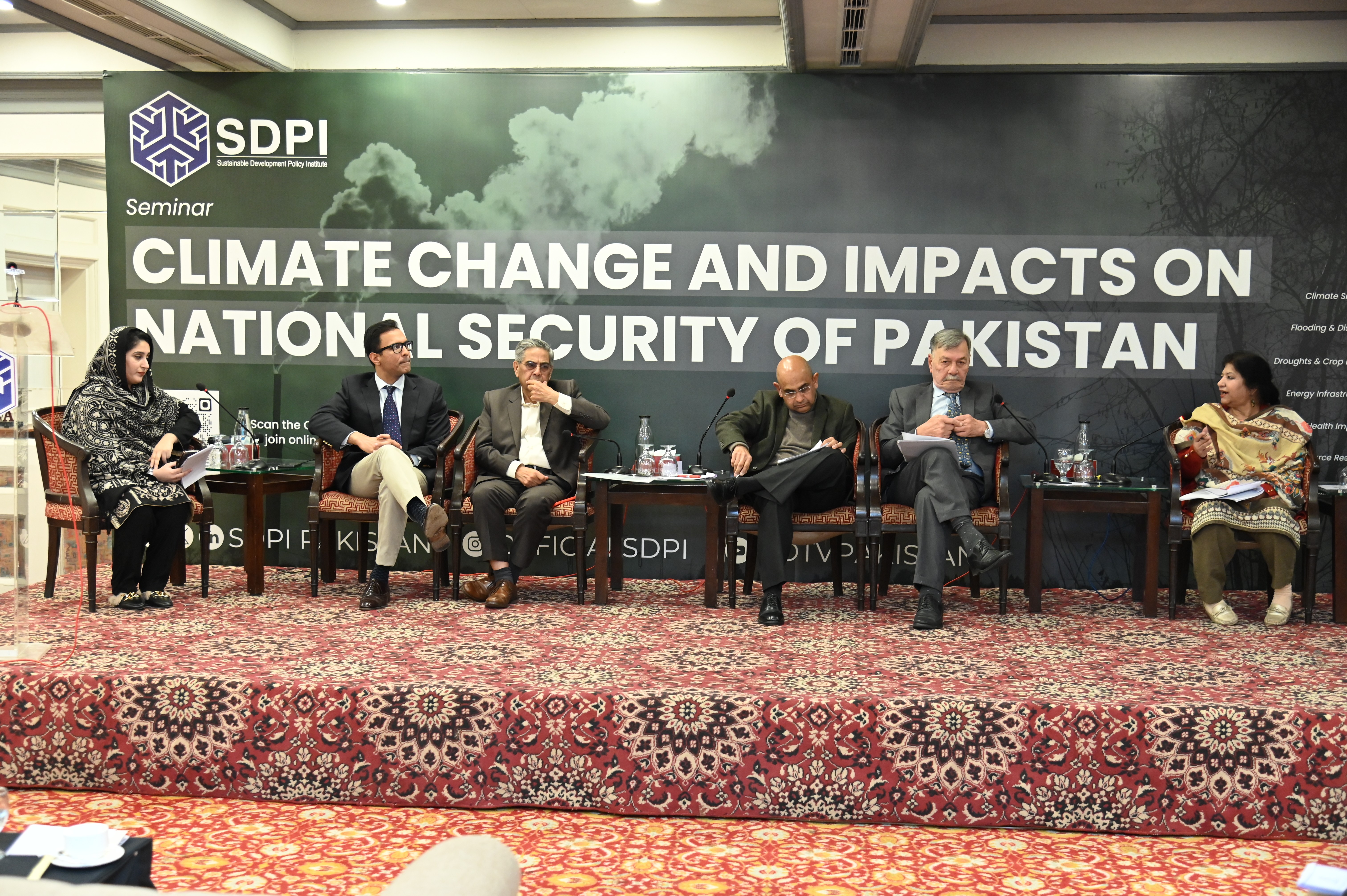 A panel discussion during the Seminar on Climate Change