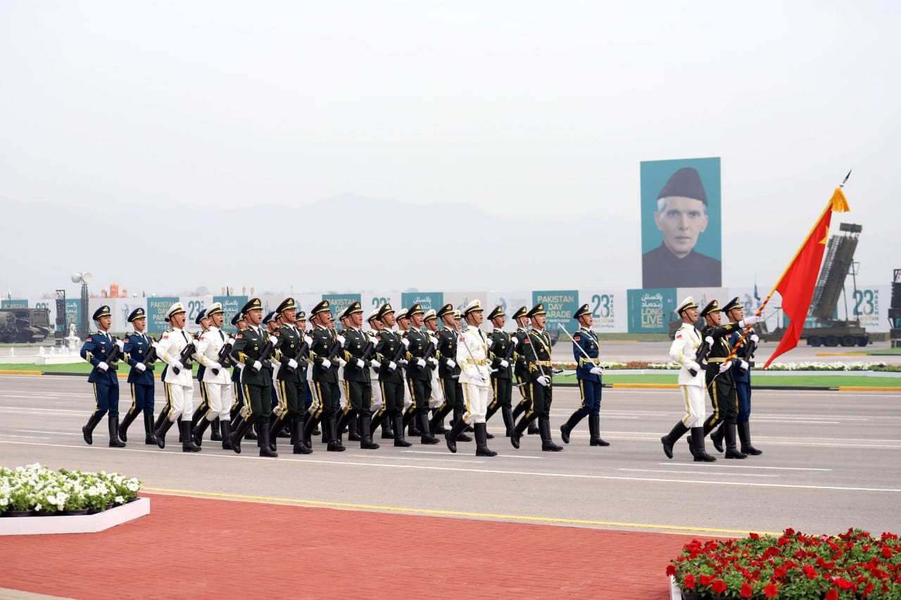 Chinese People's Liberation Army- PLA Guard of Honor marched at Pakistan Day Parade on Saturday, paying tribute to the peace and prosperity of Pakistan and the iron-clad China-Pakistan friend