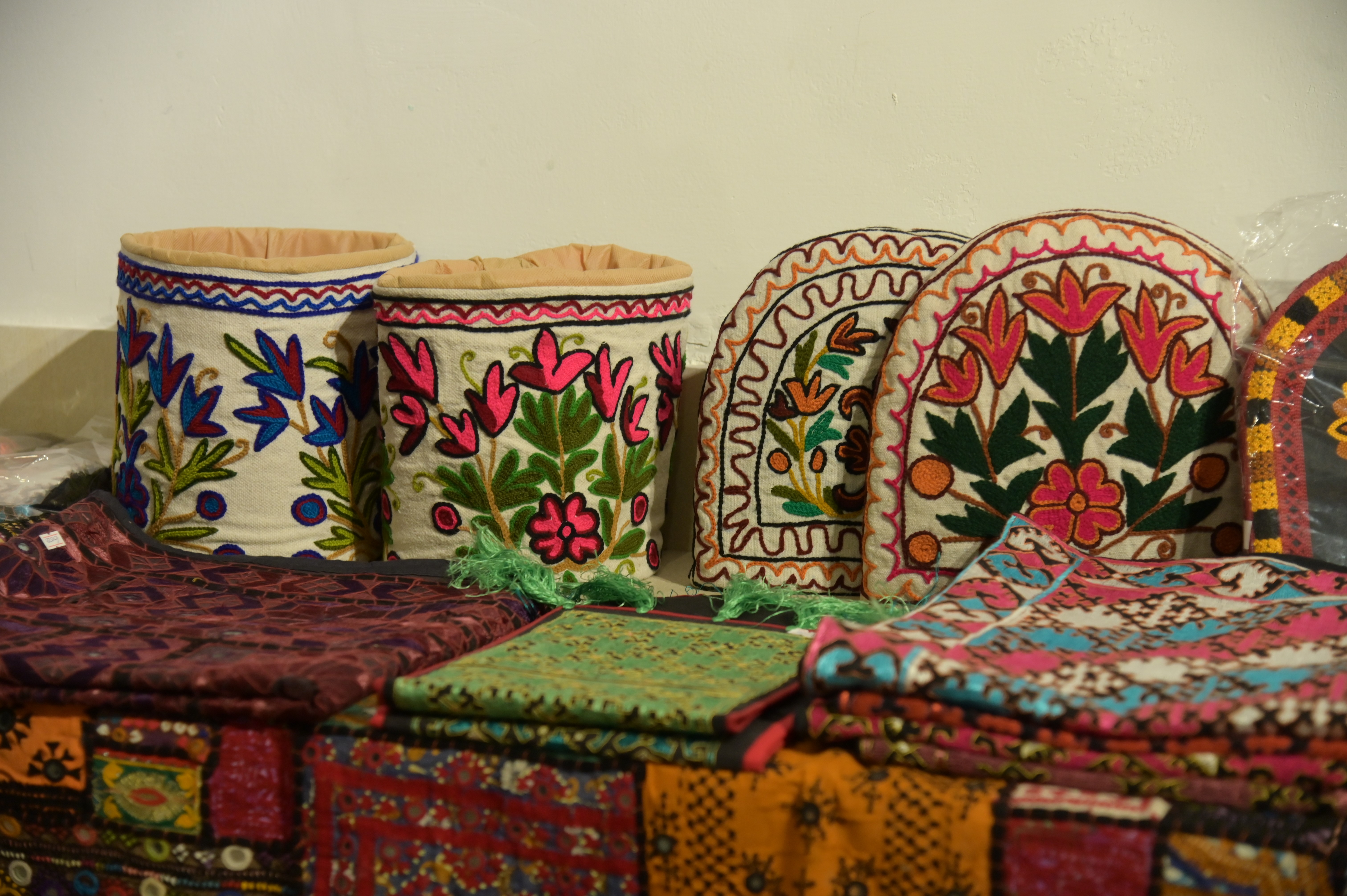 Handcrafted textiles showcasing rich cultural artistry