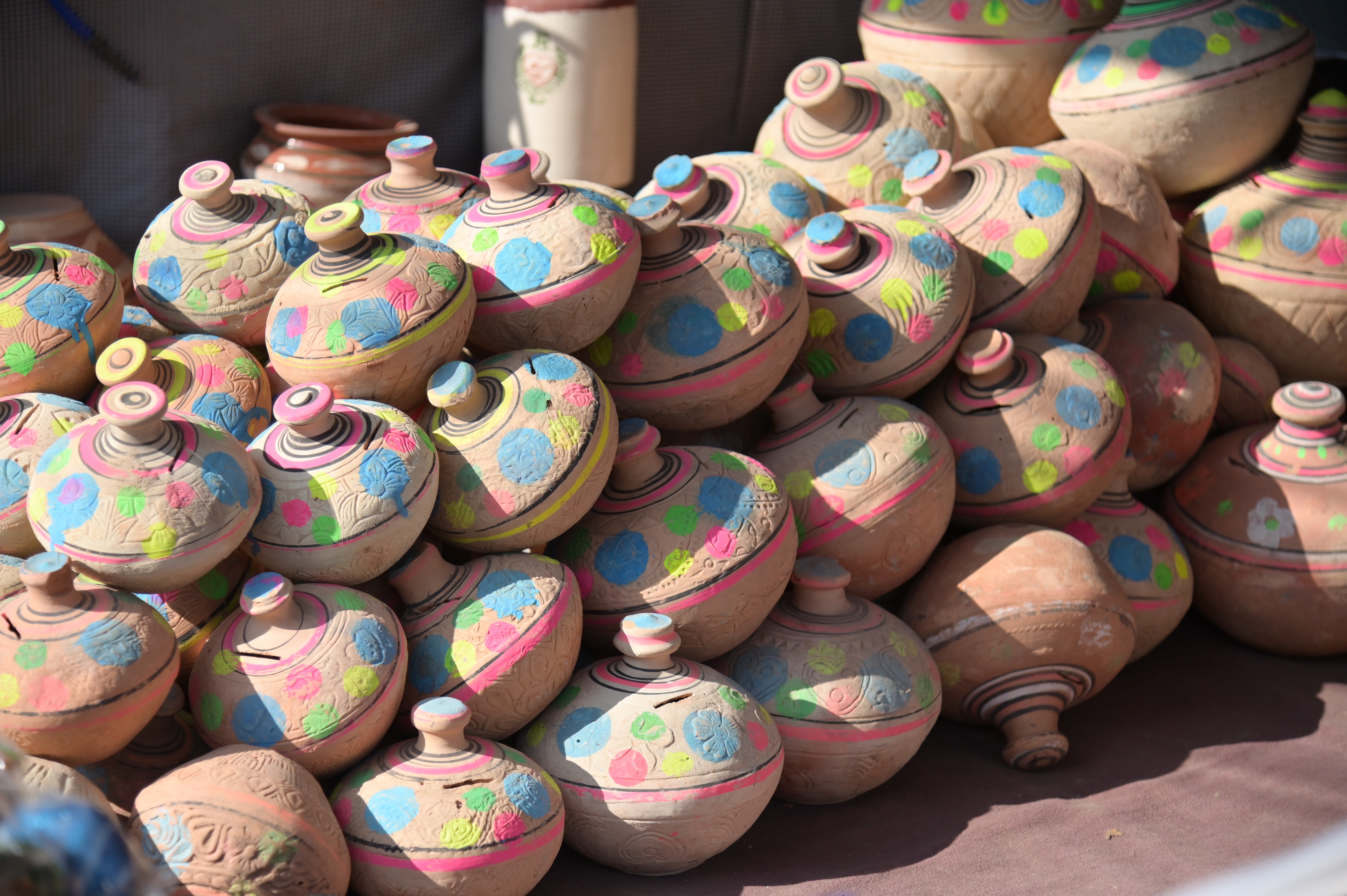 Clay money saving box